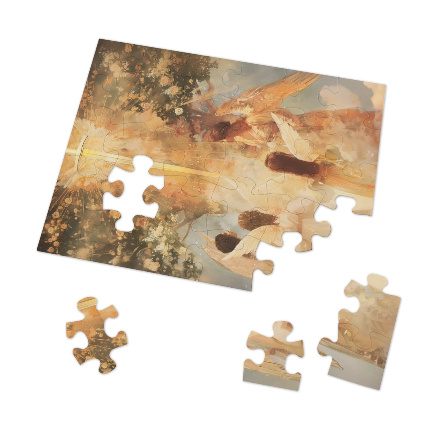 The Watchers of the First Dawn - Guardians of Eden - Puzzle & Keepsake Tin - Religious Jigsaw Puzzle (30, 110, 252, 500,1000-Piece)
