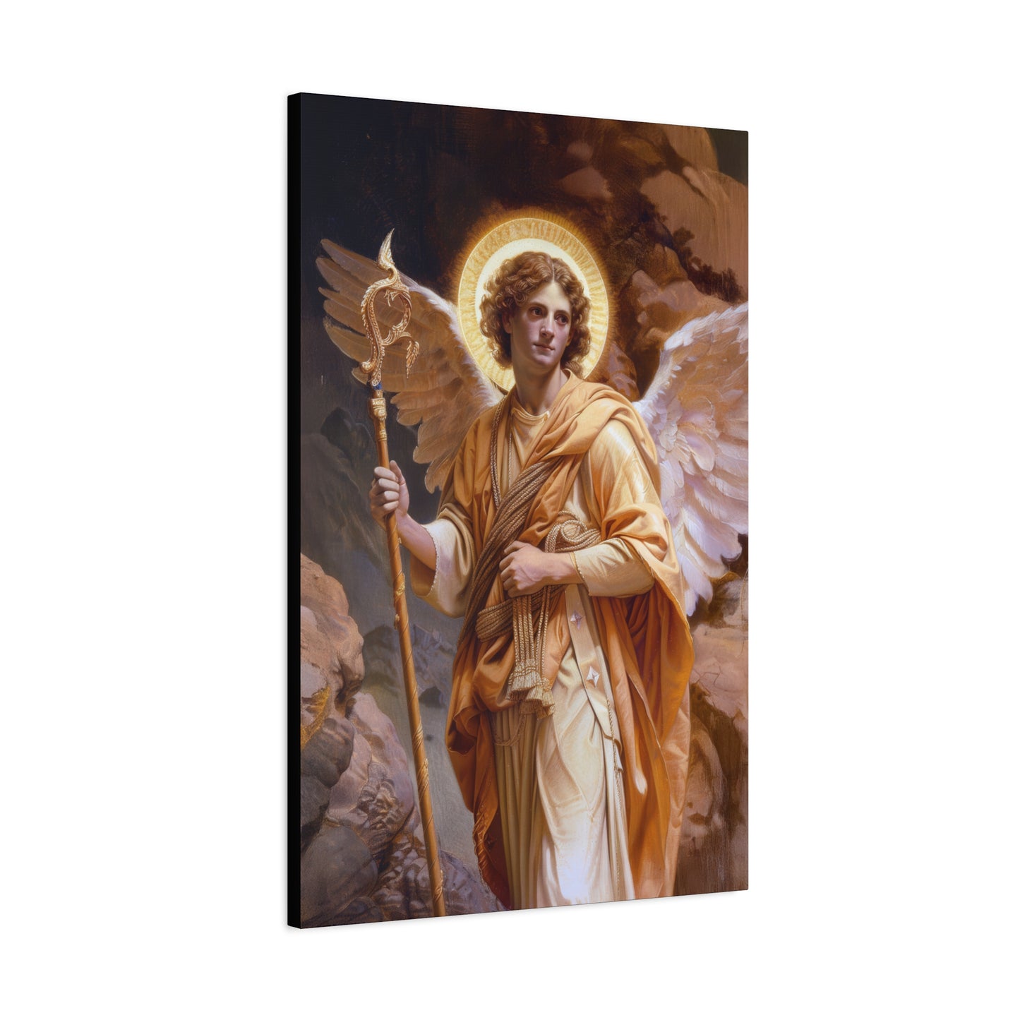Saint Raphael the Archangel - Gallery Wrapped Canvas - Print - Religious Art for your Home - Catholic
