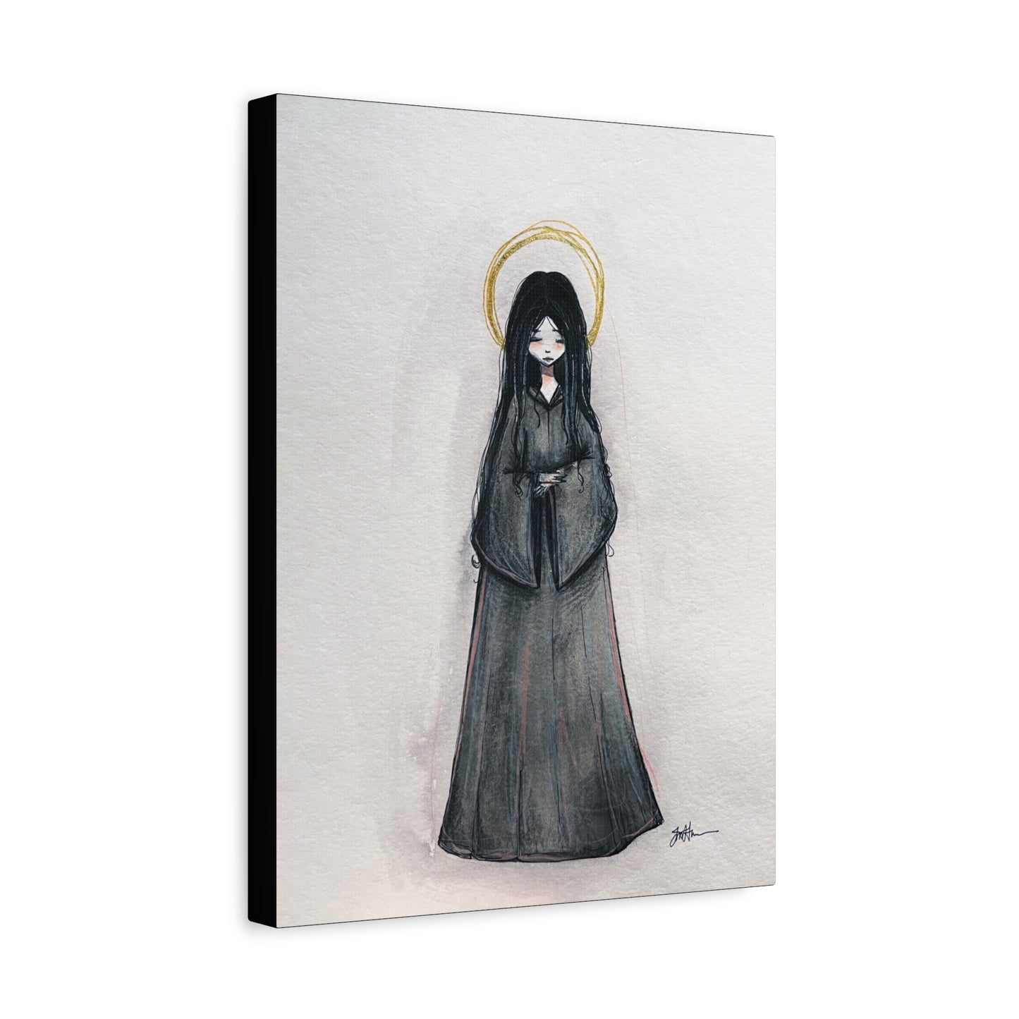Blessed Mary Magdalen Kiota Hand-Drawn Catholic Canvas Print | Martyrs of Japan Sacred Art | Sanctified Solocosmo Religious Artwork