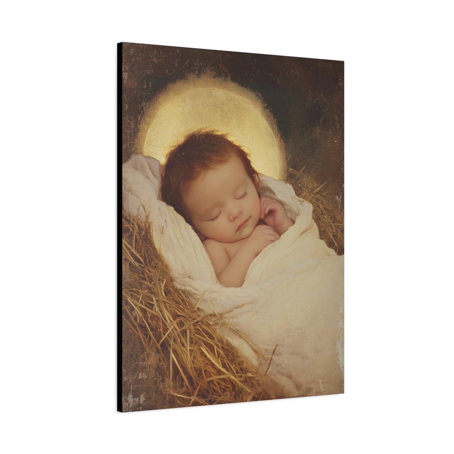 Jesus, the Newborn Light of the World - Gallery Wrapped Canvas - Print - Religious Art for your Home - Catholic Art Print