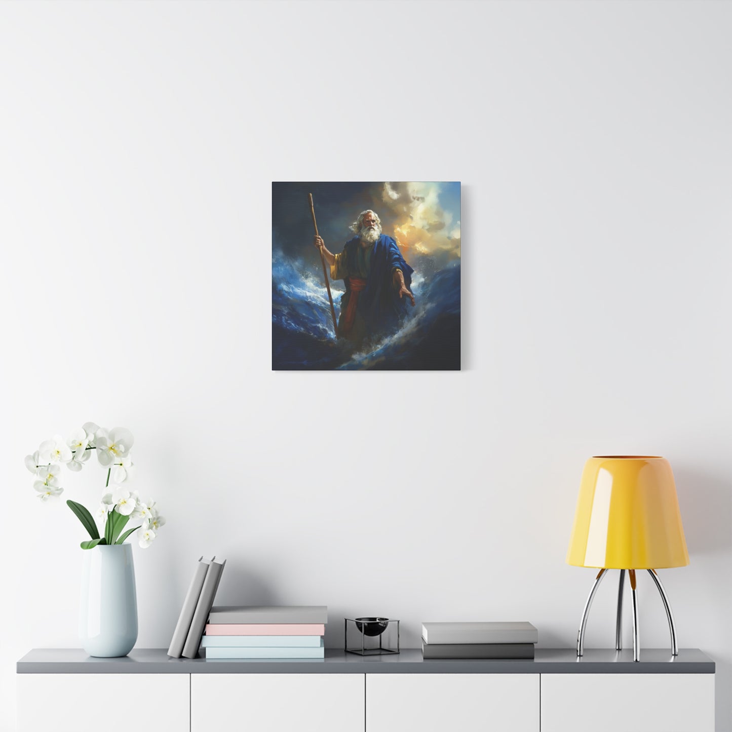 Moses Before the Trembling Sea - Gallery Wrapped Canvas - Print - Religious Art for your Home - Catholic Art