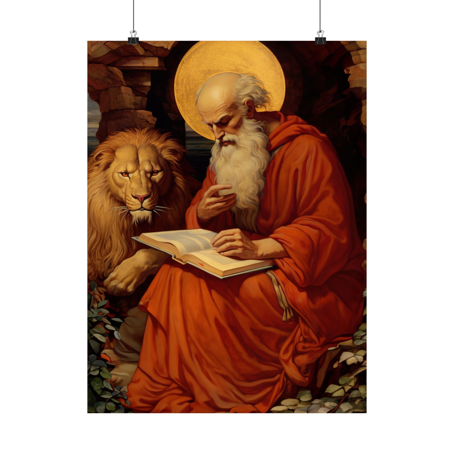 Saint Jerome - Sanctified Souls Print - Multiple Sizes - Premium Matte Vertical Posters
