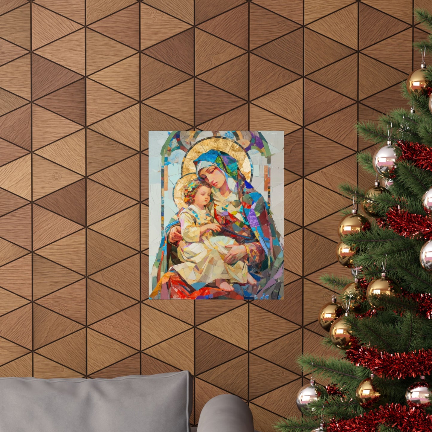 Virgin Mary - Light of All Saints Poster Print - Sanctified Souls Print - Multiple Sizes - Premium Posters - Catholic Art