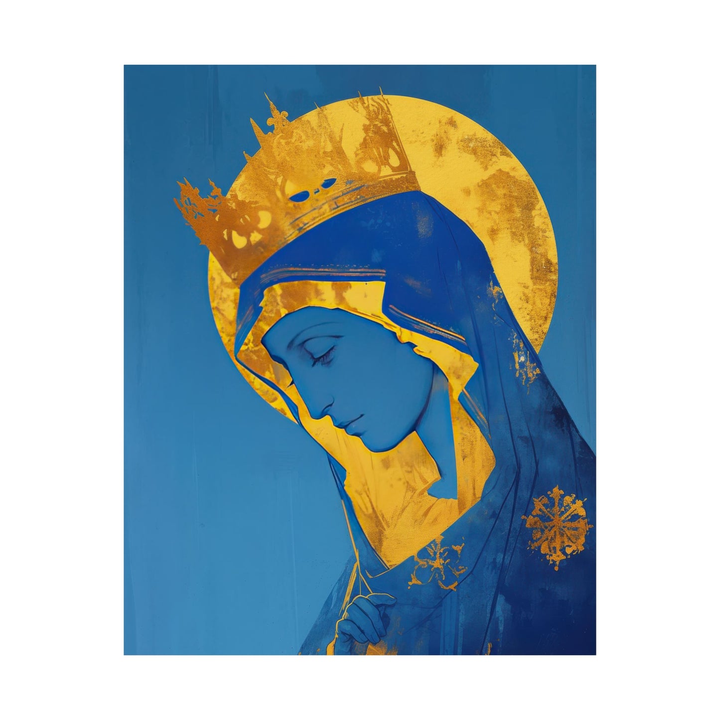 Mother Mary - Light of All Faithful Poster Print - Sanctified Souls Print - Multiple Sizes - Premium Posters - Catholic Art - Virgin Mary
