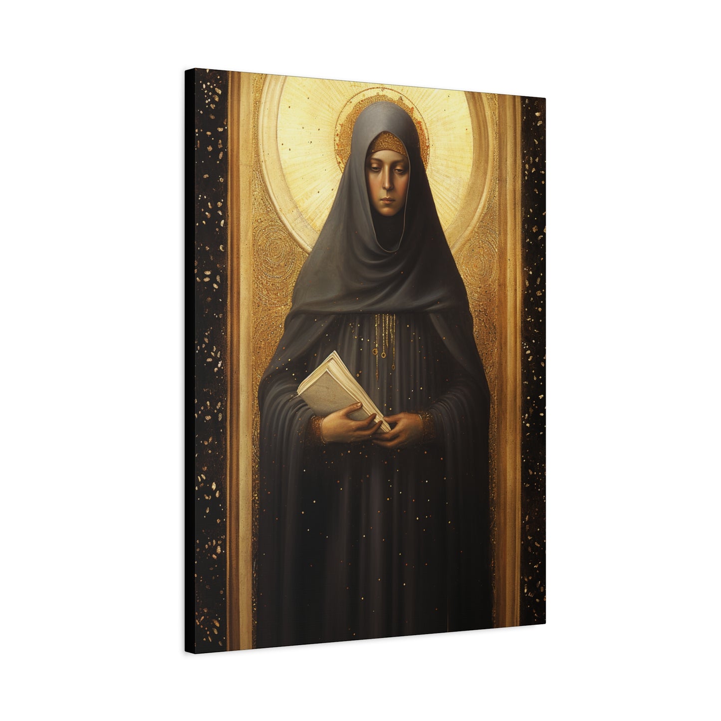 Saint Monica of Hippo - Museum Wrapped Canvas - Sanctified Souls Print - Religious Art for your Home