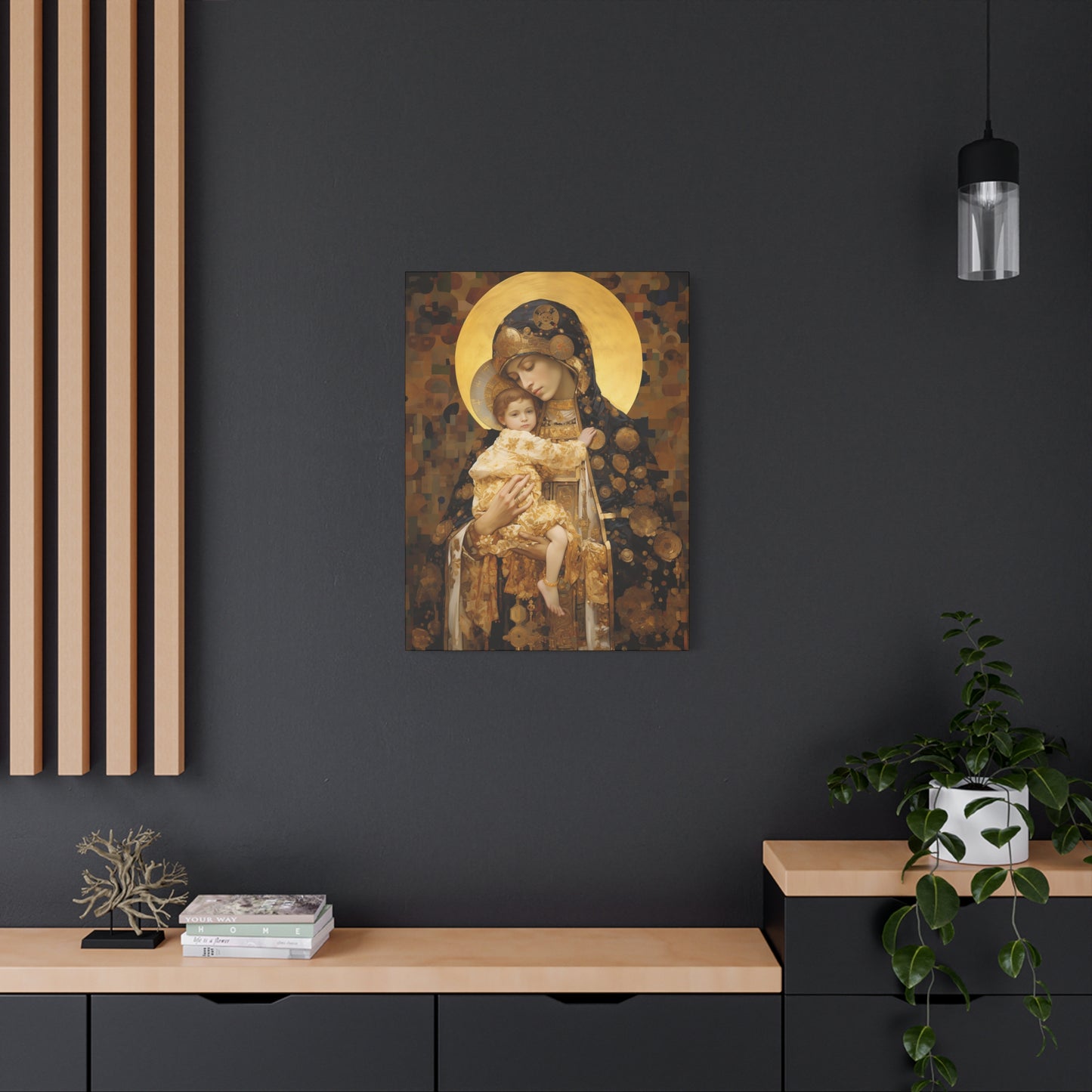 The Light of Love - Museum Wrapped Canvas - Sanctified Souls Print - Religious Art for your Home - The Virgin Mary and The Christ Child