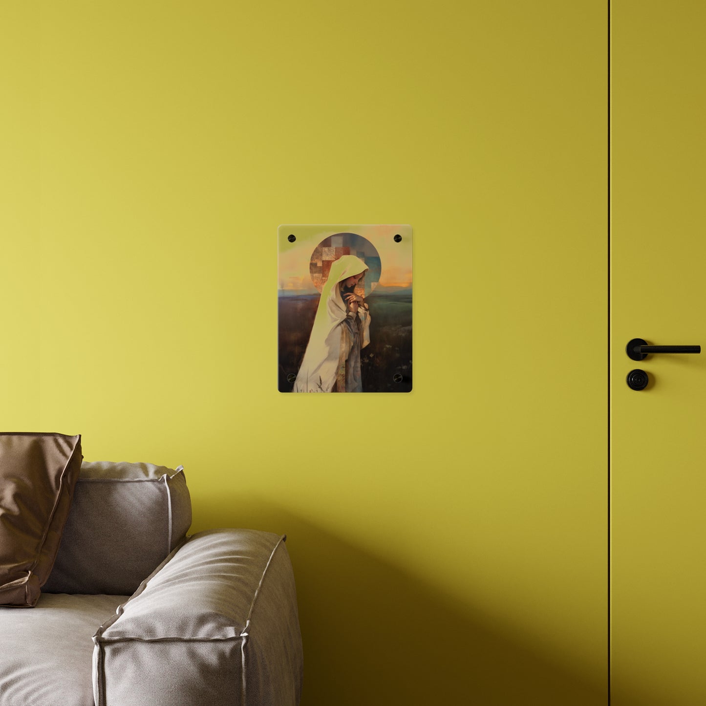Our Lady of the Prairie Wall Art Panel - Ready to Hang Acrylic Print - Catholic Saint Art - Patron Saint Print