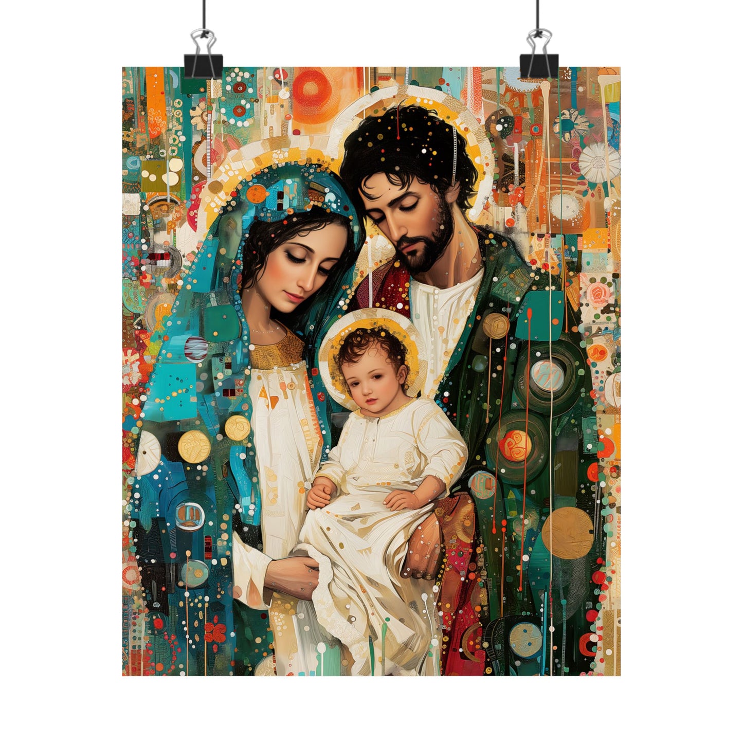 Eternal Light - Mary, Joseph, and the Christ Child - Sanctified Souls Print - Multiple Sizes - Premium Matte Vertical Posters - Holy Family