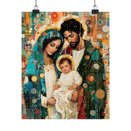 Eternal Light - Mary, Joseph, and the Christ Child - Sanctified Souls Print - Multiple Sizes - Premium Matte Vertical Posters - Holy Family