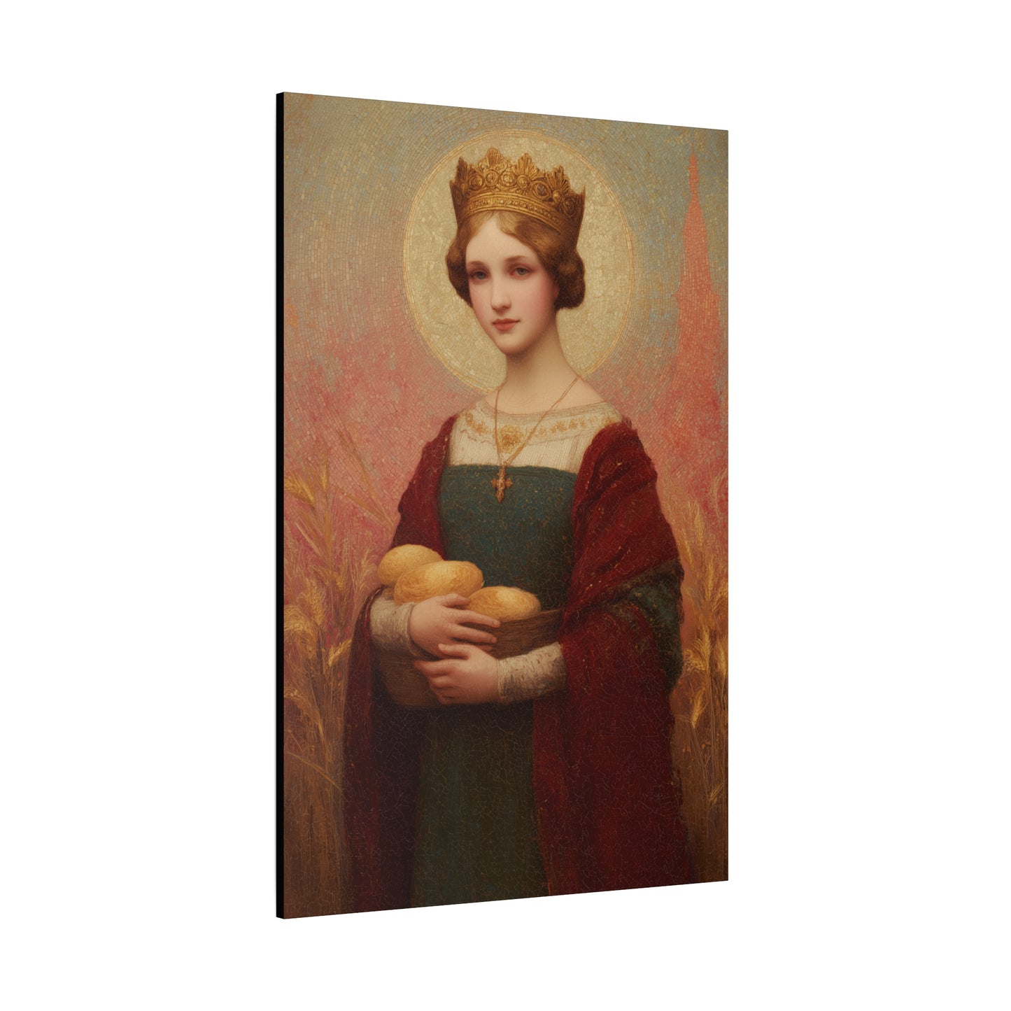 Saint Elizabeth of Hungary - Gallery Wrapped Canvas - Print - Religious Art for your Home - Catholic Patron Saint Art - Princess