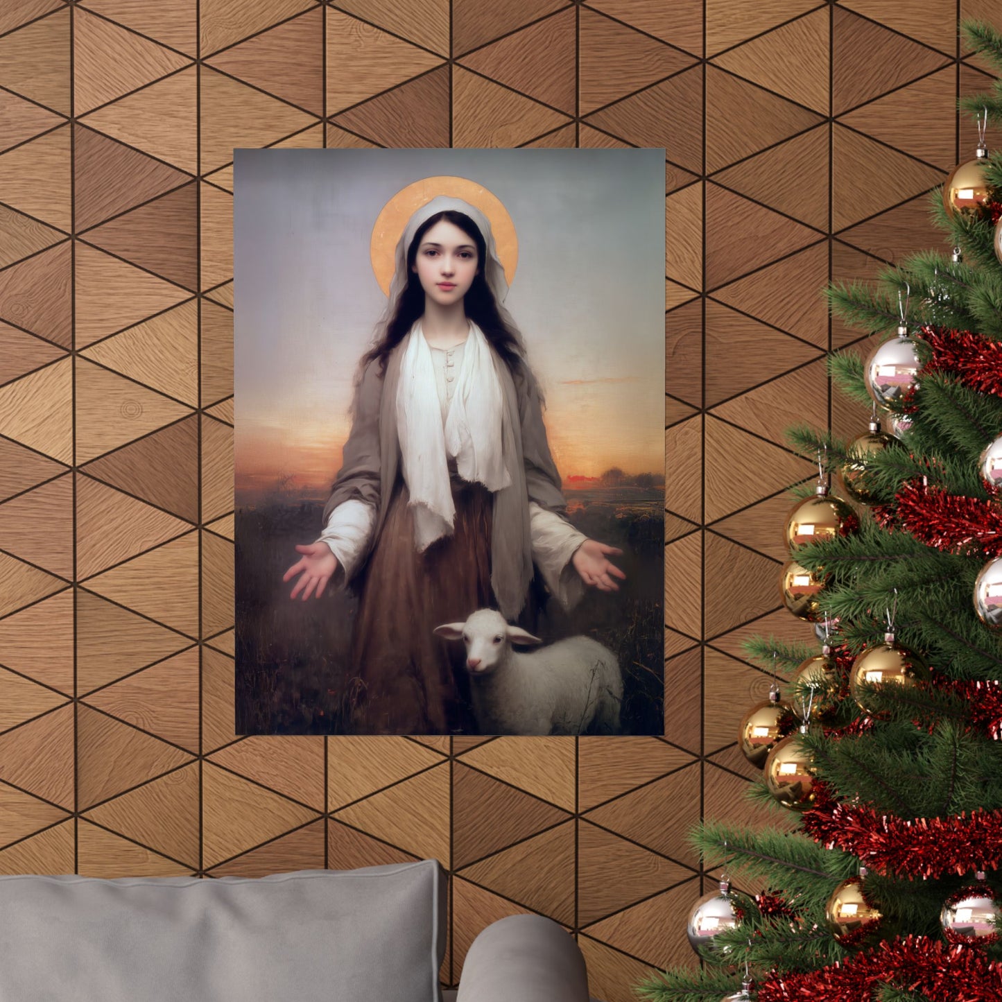 Saint Germaine Cousin - Sanctified Souls Print - Multiple Sizes - Premium Matte Vertical Posters
