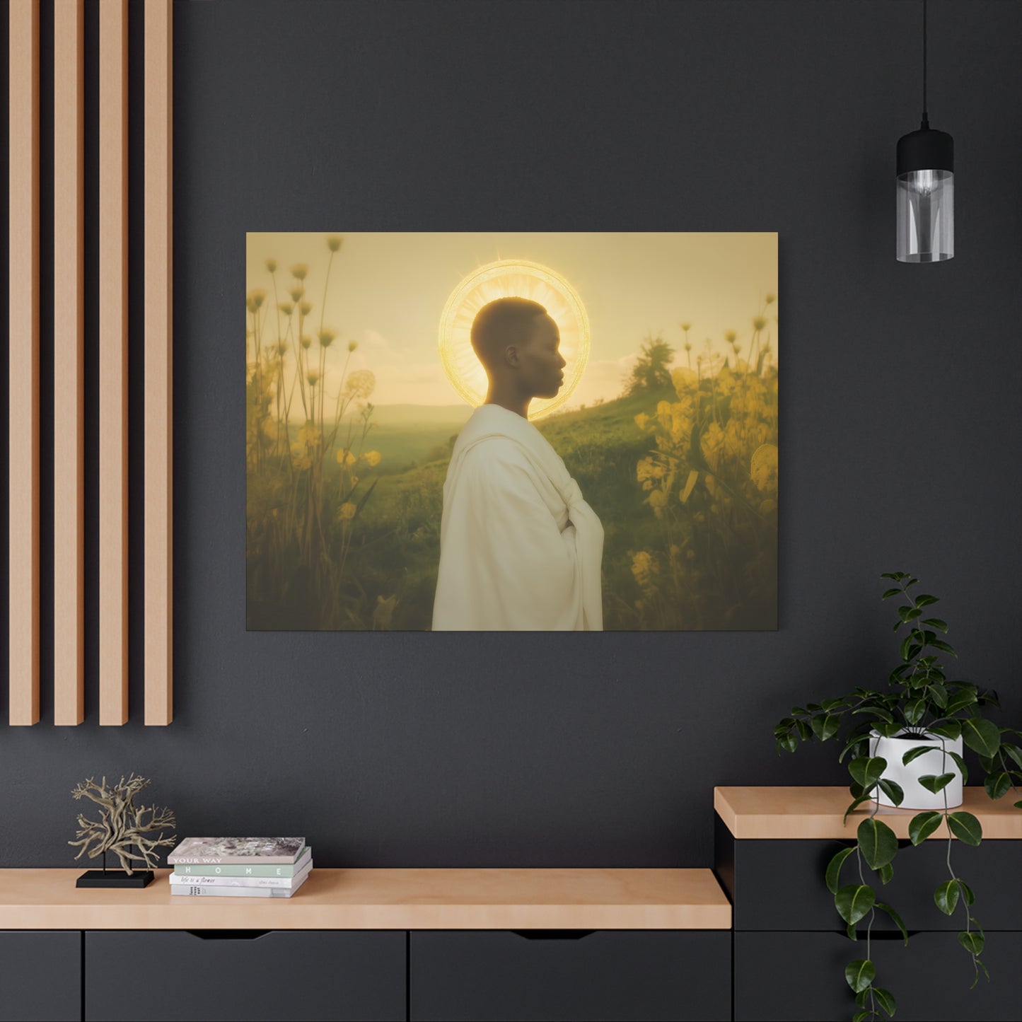 Saint Charles Lwanga -  Museum Wrapped Canvas - Sanctified Souls Print - Religious Art for your Home - Catholic Patron Saint Art