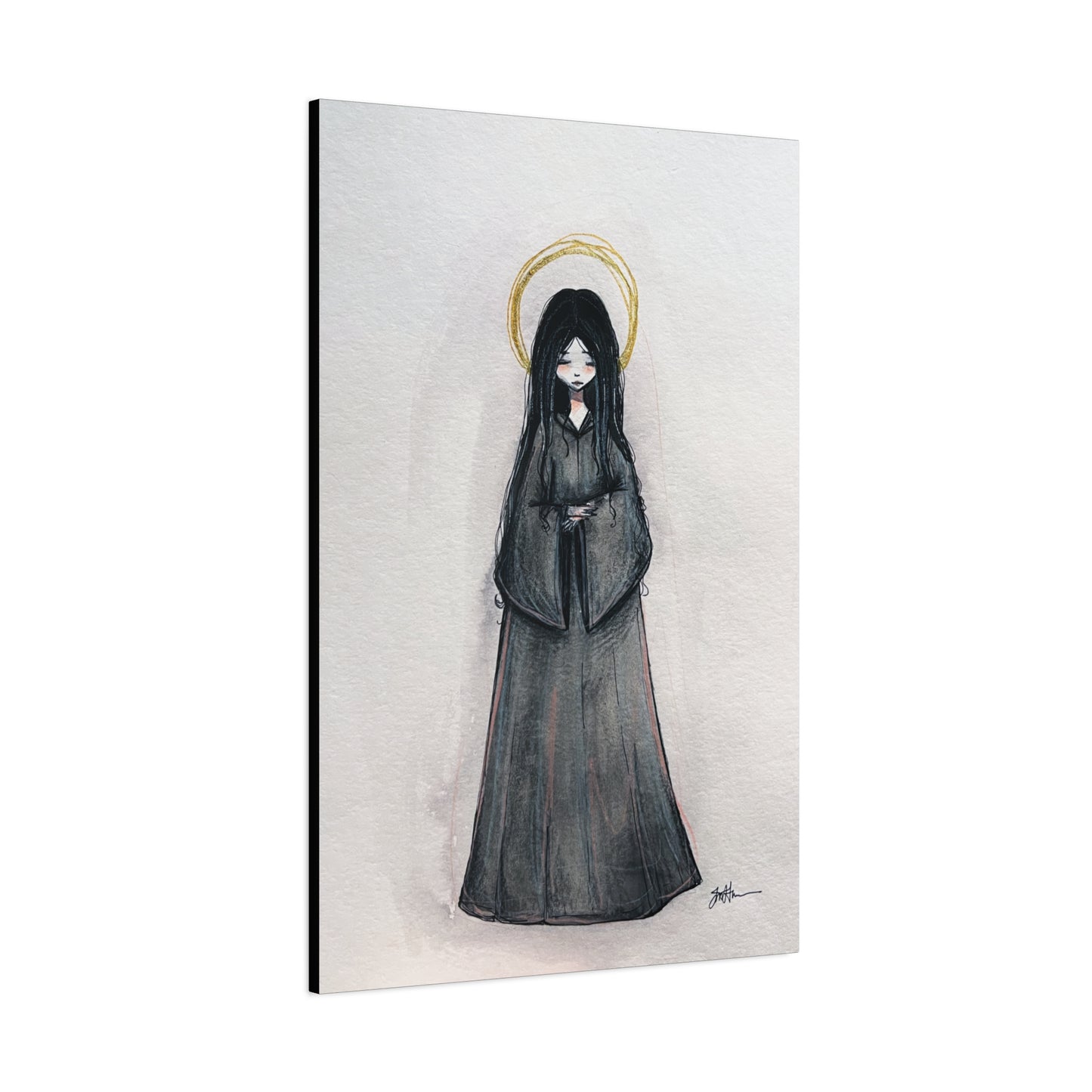 Blessed Mary Magdalen Kiota Hand-Drawn Catholic Canvas Print | Martyrs of Japan Sacred Art | Sanctified Solocosmo Religious Artwork