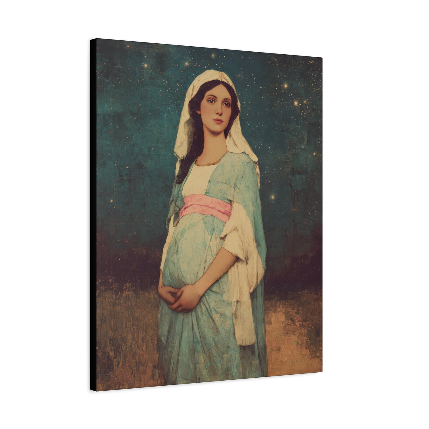 Our Lady of 'O' - Our Lady of Expectation - Mother Mary - Marian Art - Gallery Wrapped Canvas - Print - Catholic Art Print
