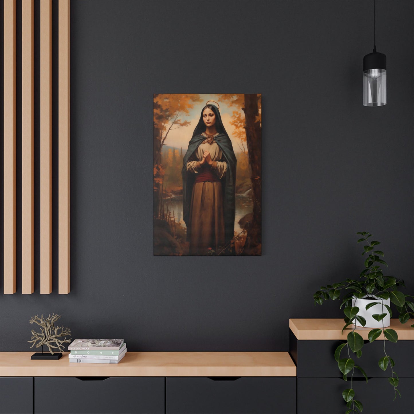 Saint Kateri Tekakwitha -  Museum Wrapped Canvas - Sanctified Souls Print - Religious Art for your Home