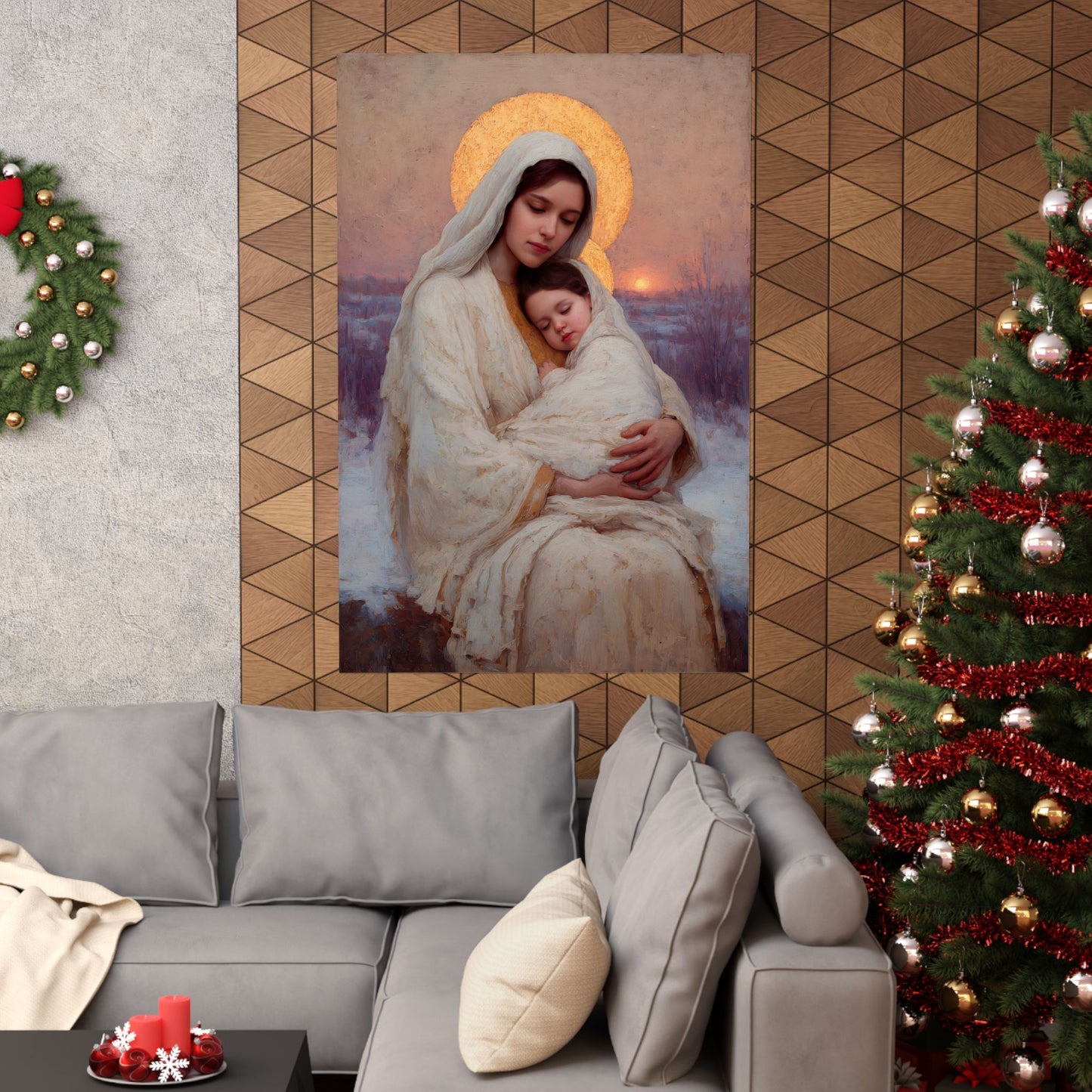 The Love That Stays - Mother Mary and the Christ Child - Sanctified Souls Print - Multiple Sizes - Premium Matte Vertical Posters