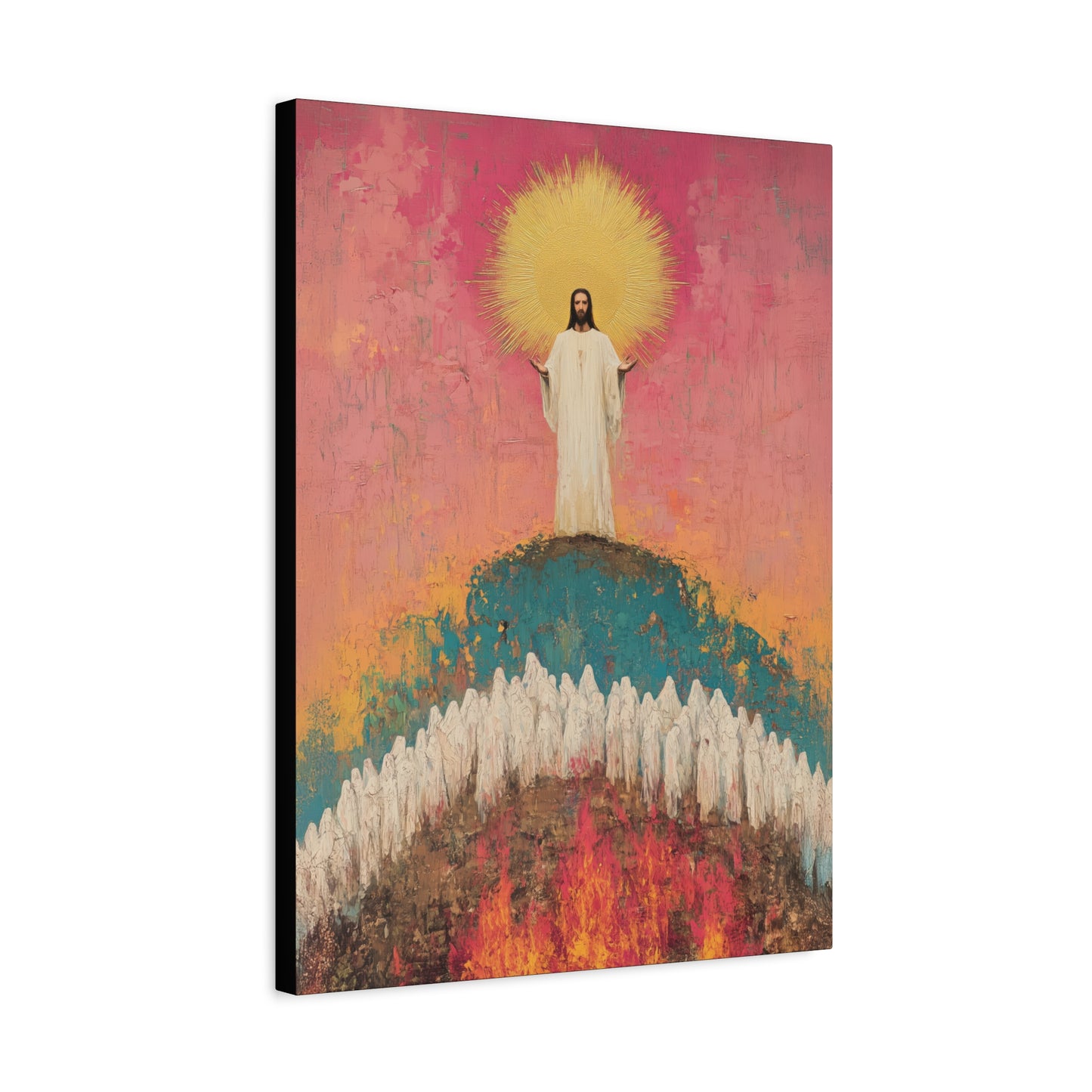 Light Pierced the Abyss  - Museum Wrapped Canvas - Sanctified Souls Print - Religious Art for your Home