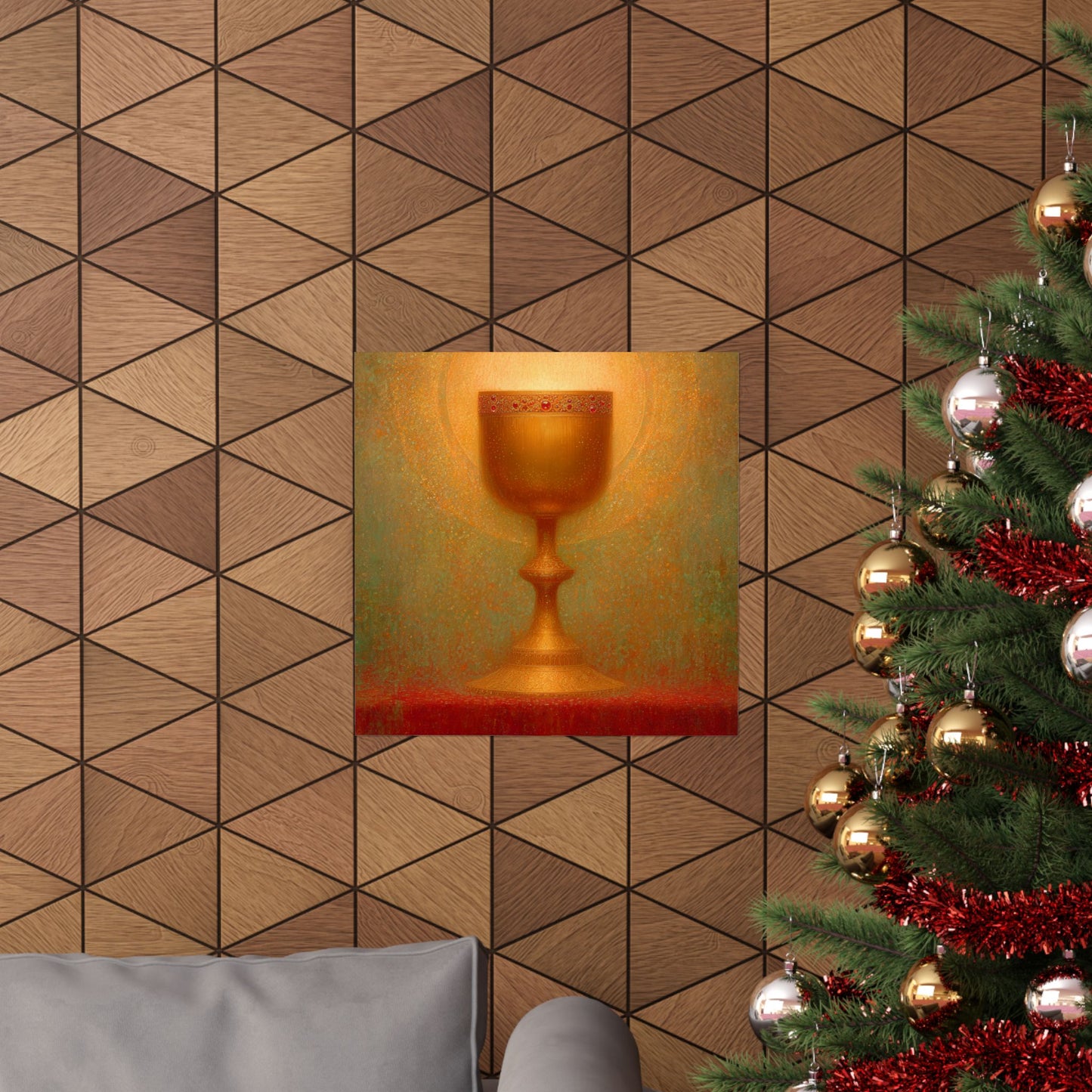 Chalice of the Lamb, Light of the World - The Holy Grail - Sanctified Souls Print - Multiple Sizes - Premium Matte Vertical Posters