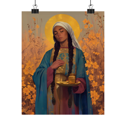 Saint Hermione of Ephesus - Sanctified Souls Print - Multiple Sizes - Premium Matte Vertical Posters