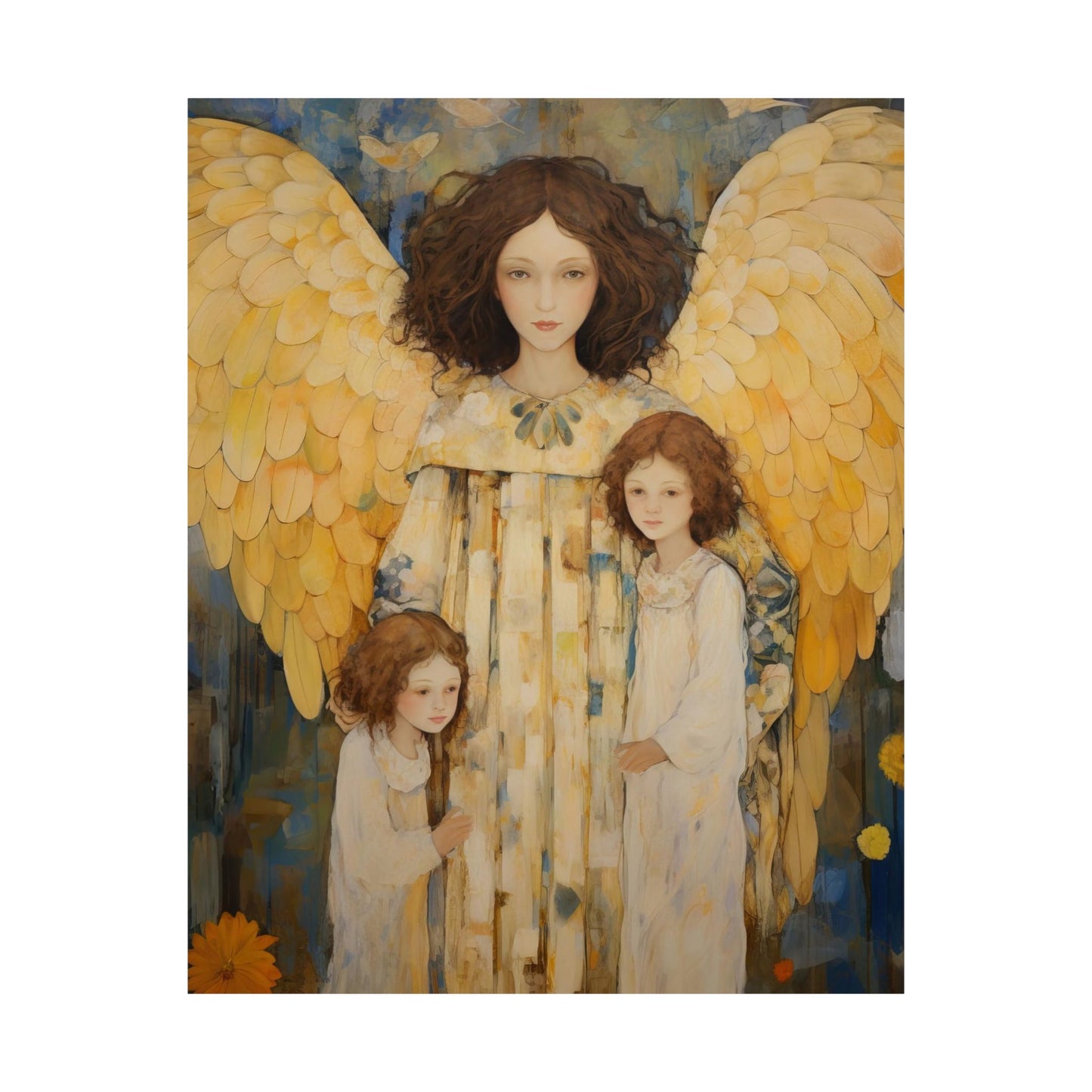 Embrace of the Guardian - Sanctified Souls Print - Multiple Sizes - Premium Matte Vertical Poster - Guardian Angel