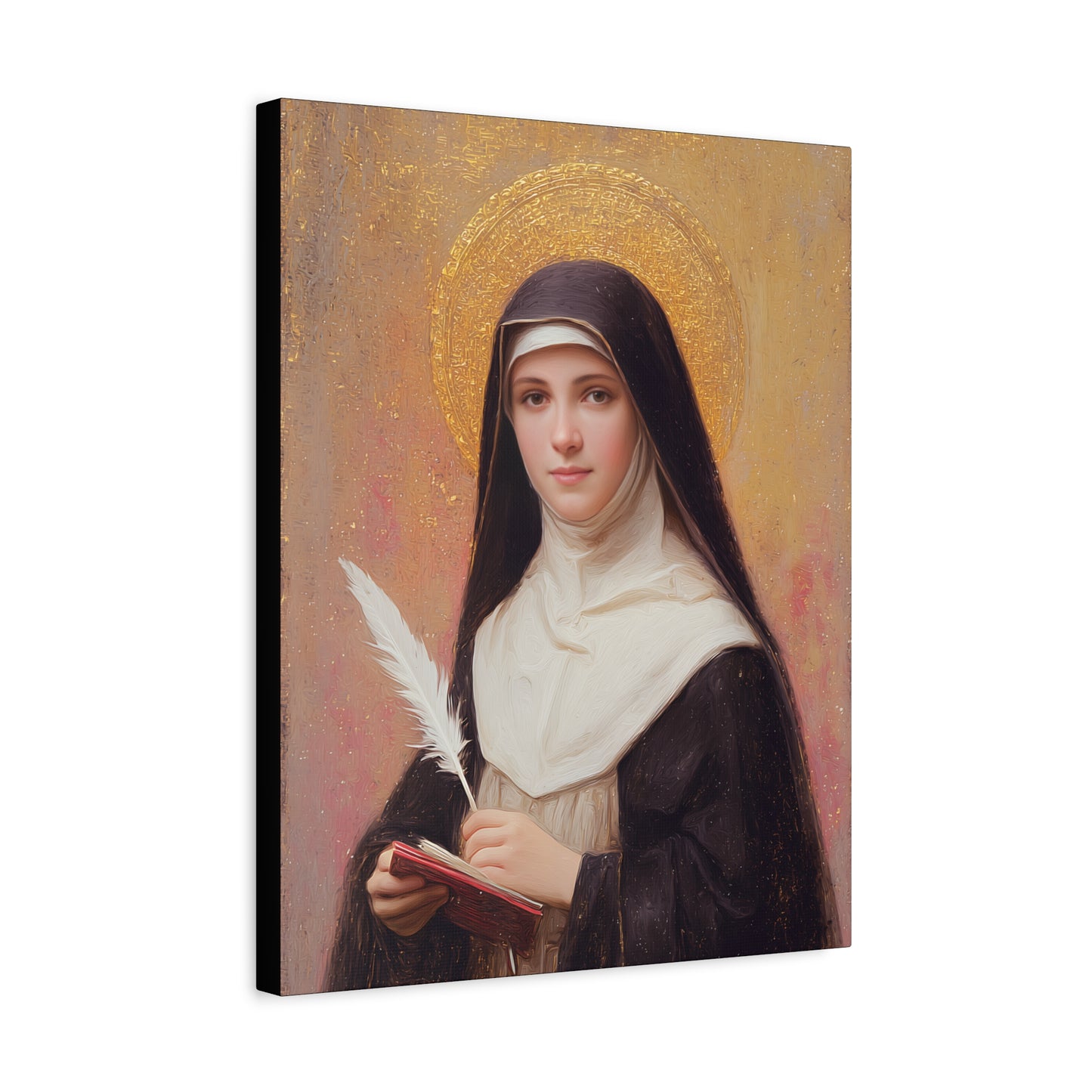 Saint Mechtildis / Mechtide of Hefta / Mechthild of Hackeborn - Gallery Wrapped Canvas - Print - Religious Art for your Home - Catholic Art