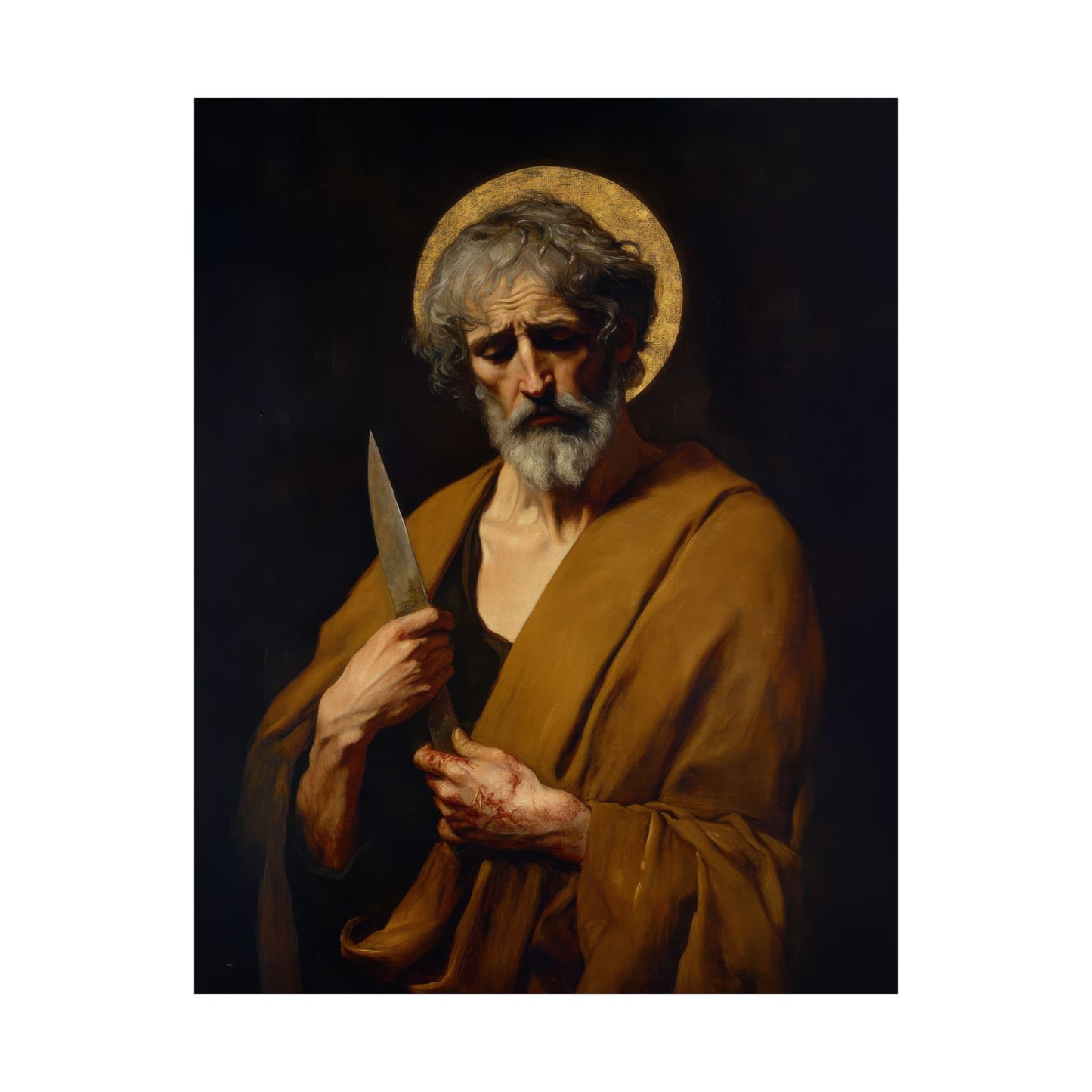 Saint Bartholomew the Apostle - Sanctified Souls Print - Multiple Sizes - Premium Posters - Catholic Art - Christian Home Decor Artwork