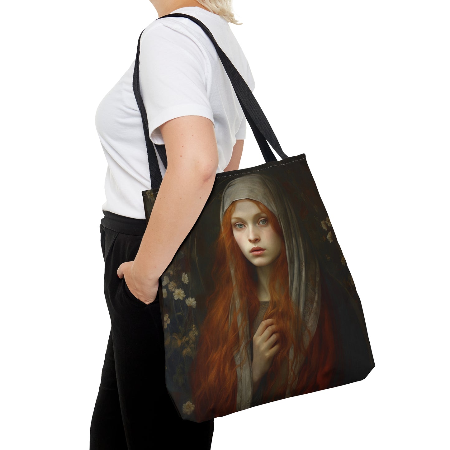 Saint Mary Magdalene Tote Bag - Purse - Three sizes - Large Medium Small Art Bag - Catholic faith carry-all purse - Double Sided