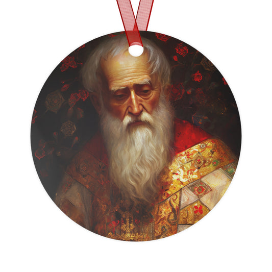 Saint Nicholas - Religious Holiday Christmas Ornament and Keepsake - Double sided Keepsake Religious Ornament