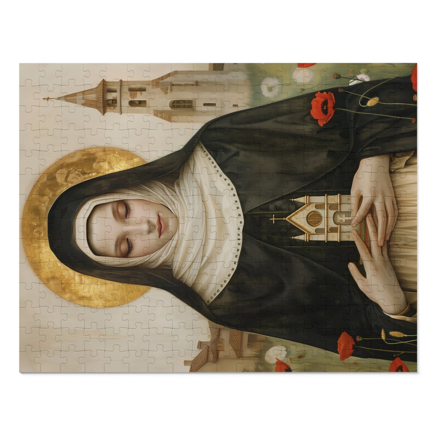 Saint Erentrude - Puzzle and Keepsake Tin - Religious (30, 110, 252, 500,1000) - Religious Catholic Puzzle Art
