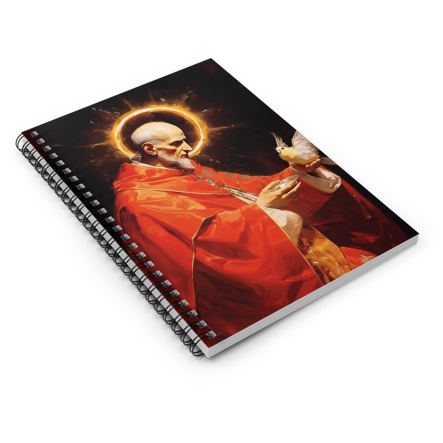 Pope Saint Gregory the Great Journal - Sanctified Souls Art - Religious Based Notebook - Spiral Notebook - Ruled Line