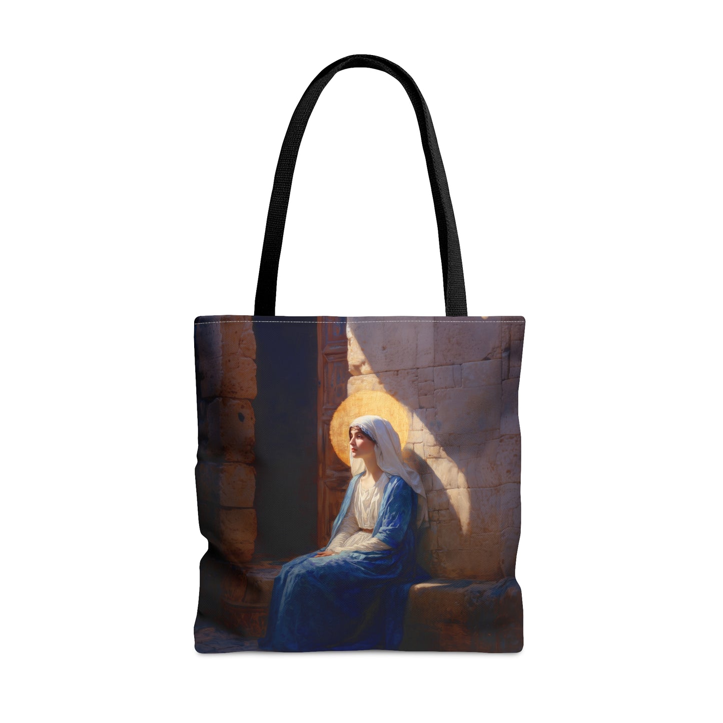 The Quiet Fiat That Split the Darkness, Mary's Yes - Tote Bag - Large Medium Small Faith Art Bag - Catholic Faith Purse