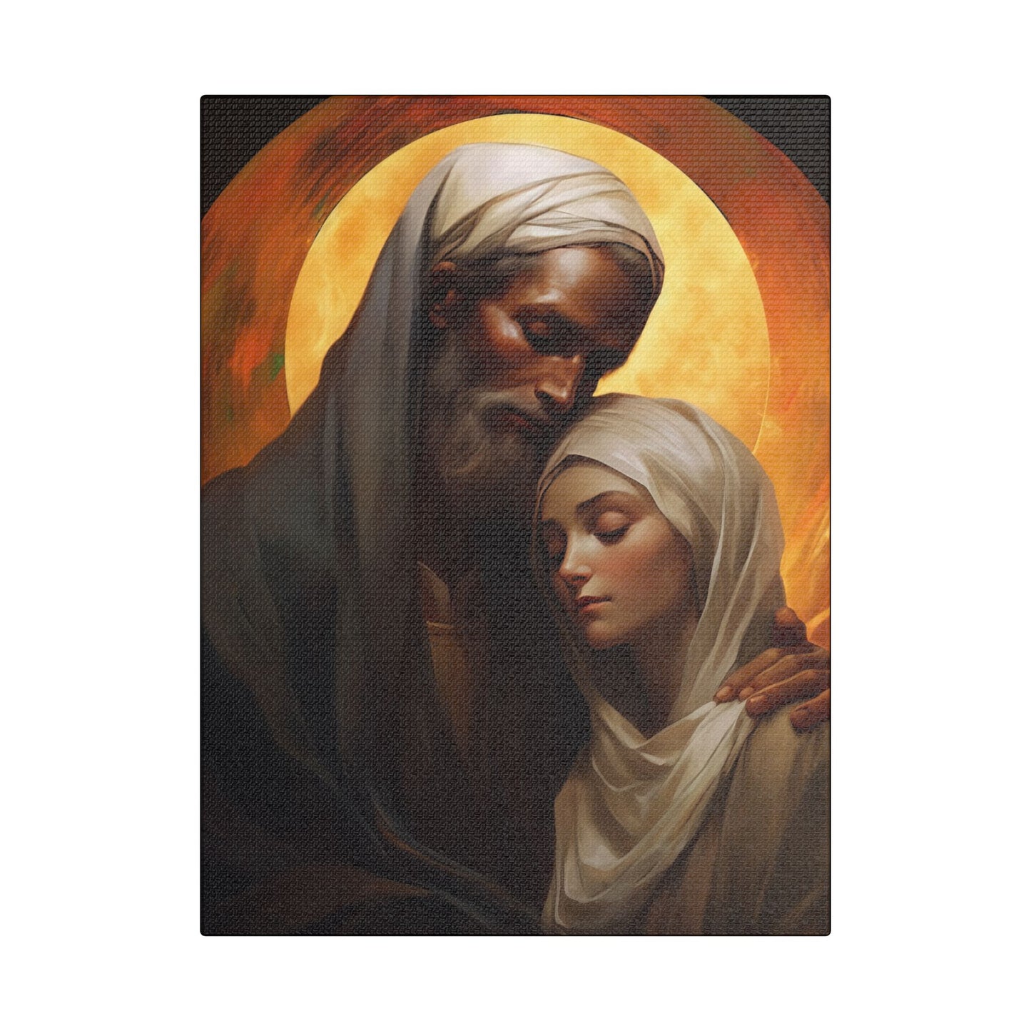 Saint Joachim and Saint Anne Canvas Print - Multiple Sizes - Catholic Home art - Museum Wrapped Canvas - Sanctified Souls Print