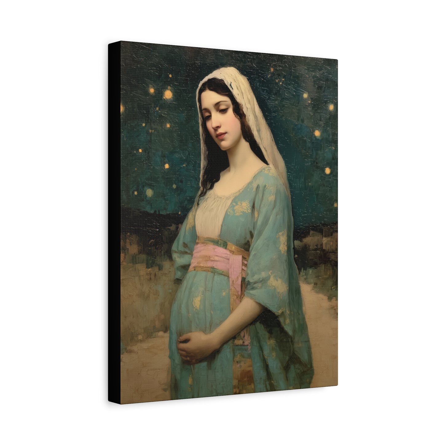 Our Lady of 'O' - Our Lady of Expectation - Mother Mary - Marian Art - Gallery Wrapped Canvas - Print - Catholic Art Print