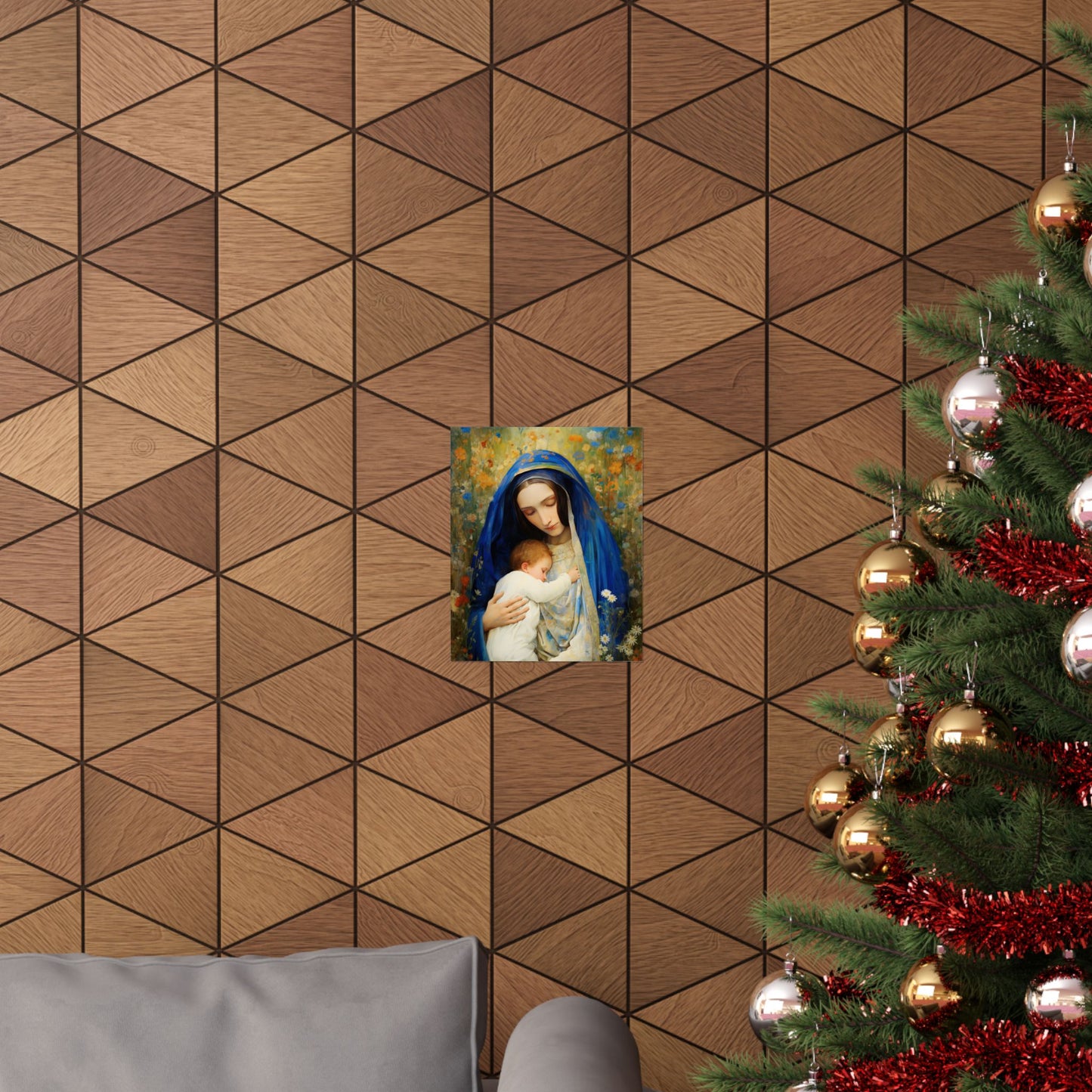 The Eternal Mother Mary and the Infant Jesus - Sanctified Souls Print - Multiple Sizes - Premium Matte Vertical Posters