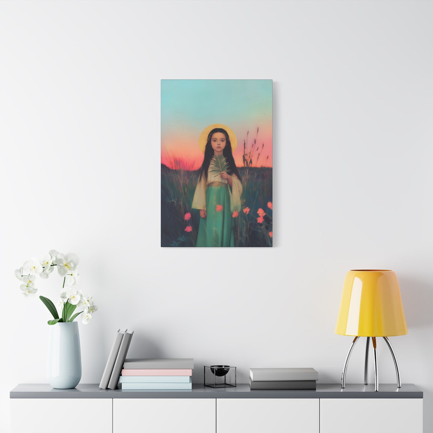 Saint Charity - Multiple Sizes - Catholic Home art - Museum Wrapped Canvas - Sanctified Souls Print - Martyr Saint