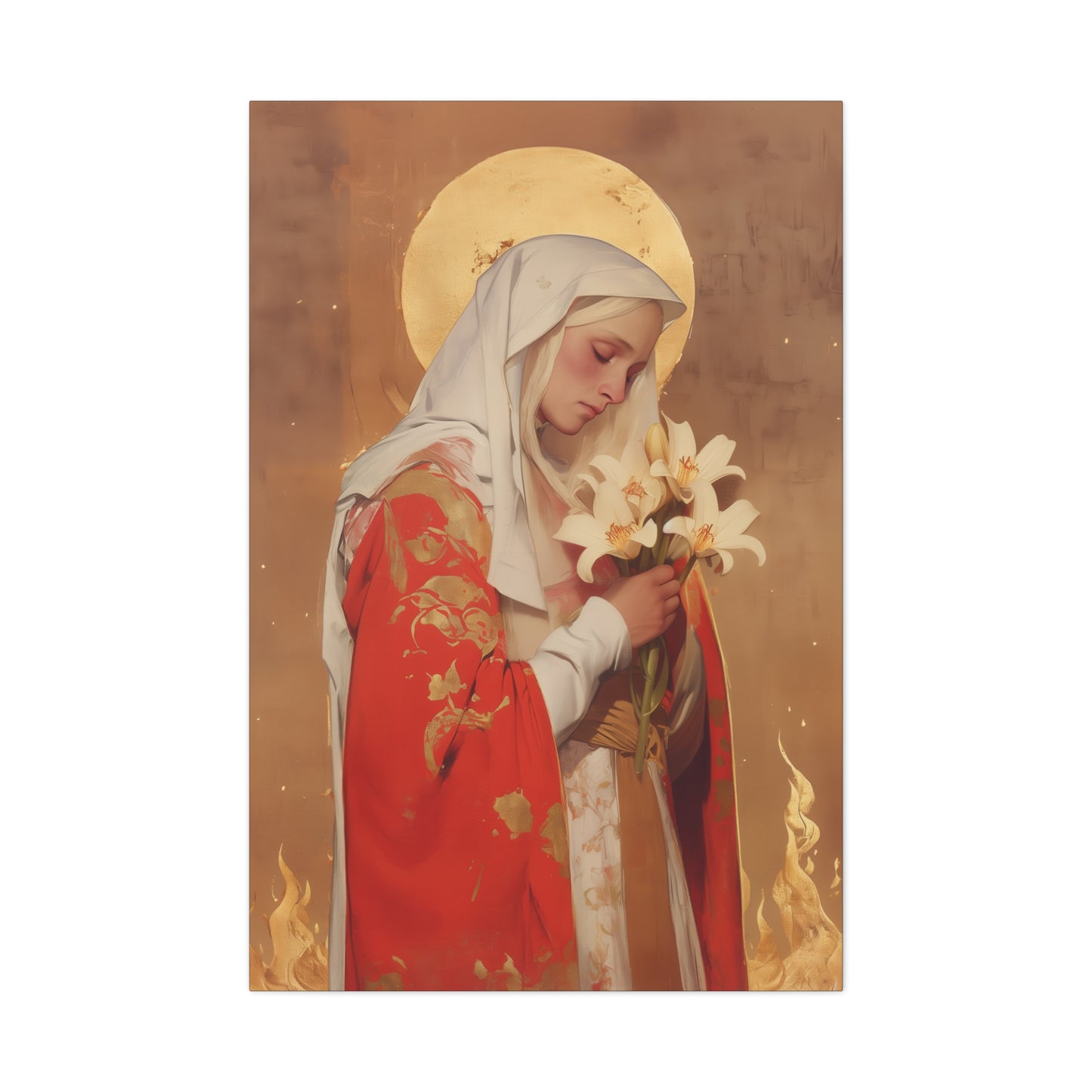 Saint Faith of Agen - Gallery Wrapped Canvas - Print - Religious Art for your Home - Catholic Art