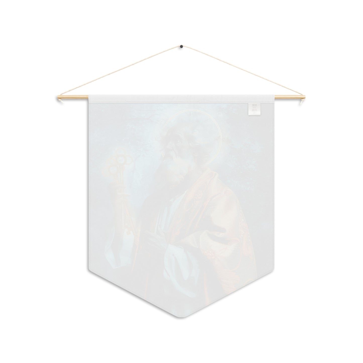 Saint Peter Pennant / Banner / Wall Hanging - Prayer room art - 18" x 21" - Catholic prayer Religious Christian Gift - Large Wall Banner