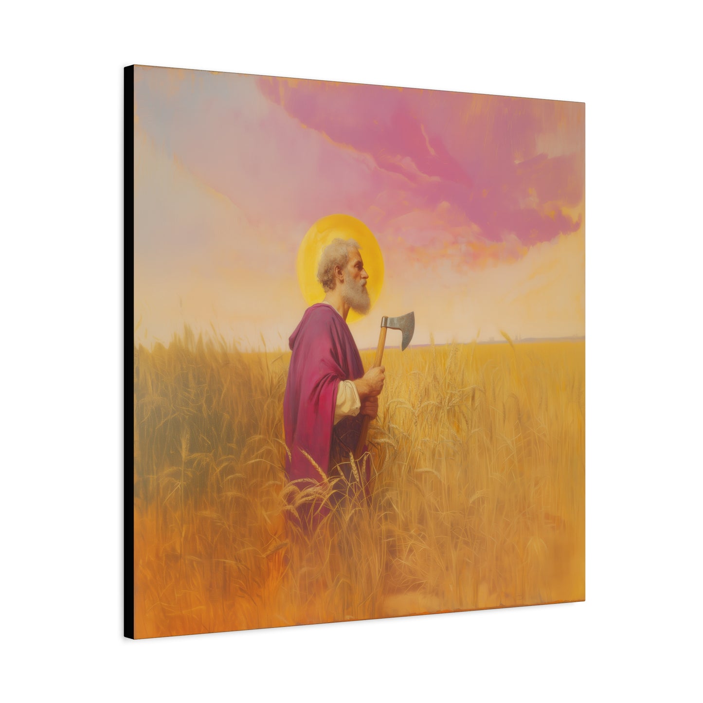 Saint Matthias -  Museum Wrapped Canvas - Sanctified Souls Print - Religious Art for your Home - Catholic Patron Saint Art