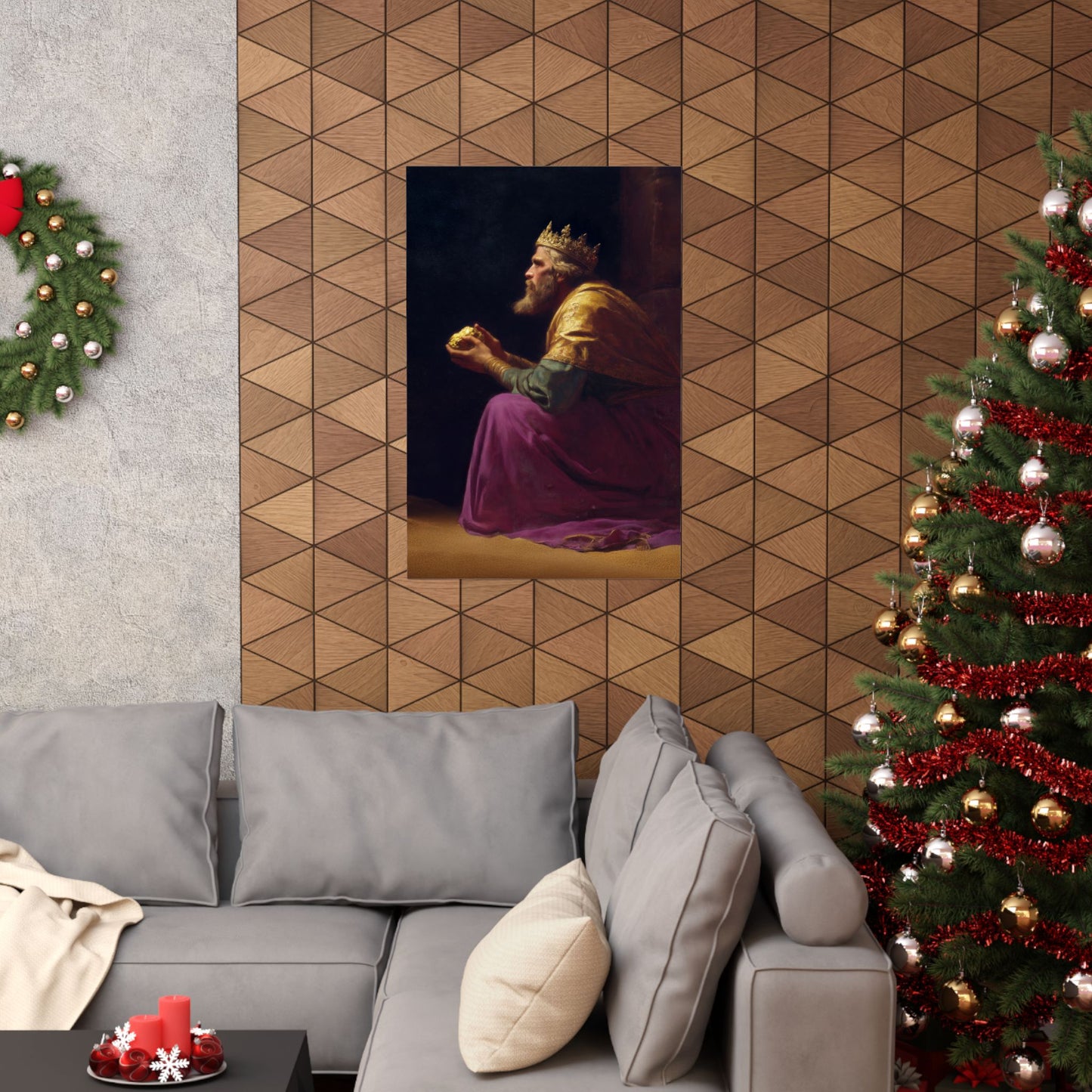 Melchior and the Gift Fit for a King - 3 Wise Men - Sanctified Souls Print - Multiple Sizes - Premium Matte Vertical Posters