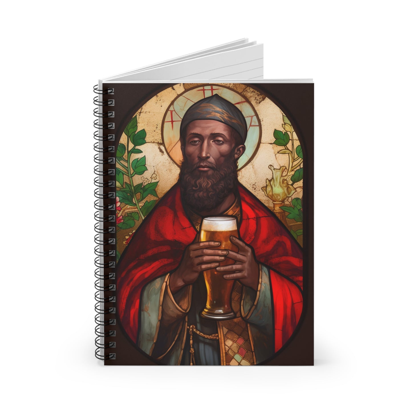 Saint Augustine of Hippo Journal - Sanctified Souls Art - Religious Based Notebook - Spiral Notebook - Ruled Line