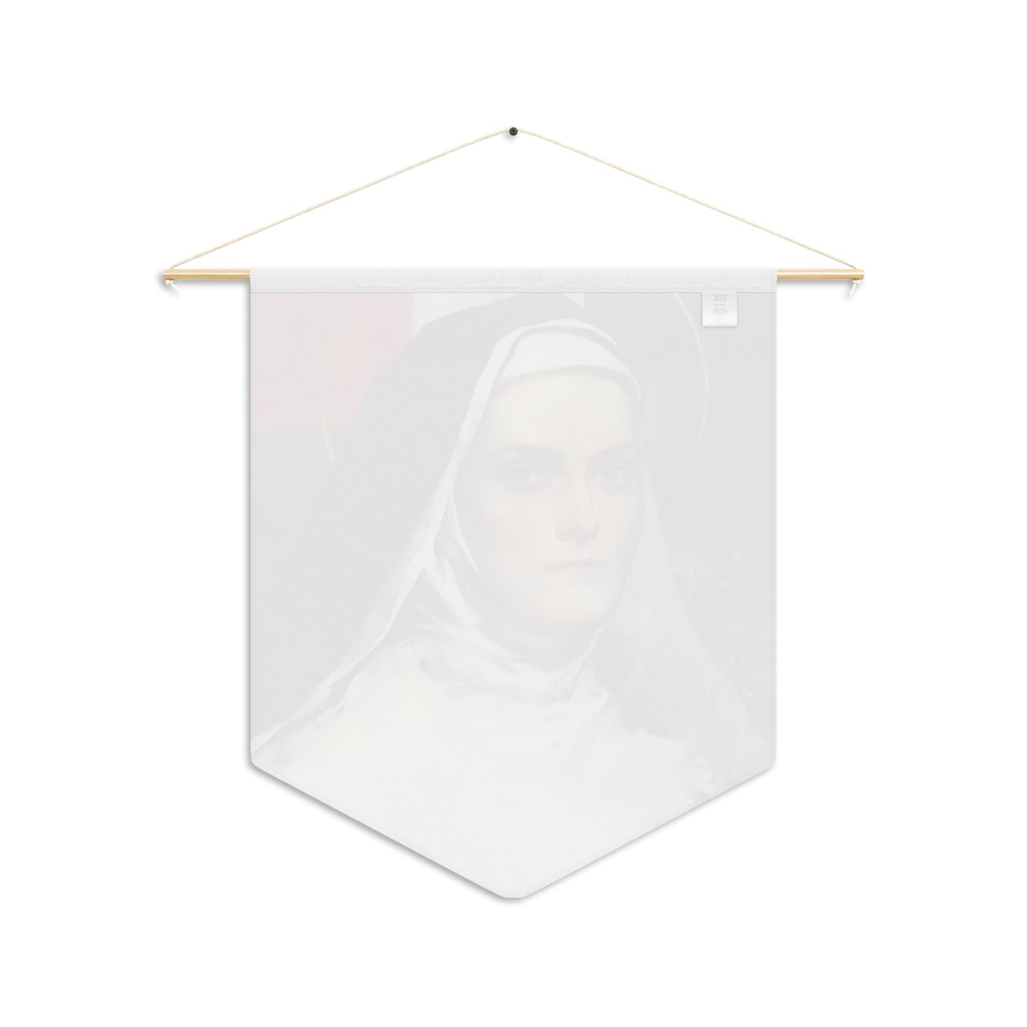 Saint Jeanne-Antide Thouret Pennant / Banner / Wall Hanging - Prayer room art - 18" x 21" - Catholic prayer Religious - Large Print