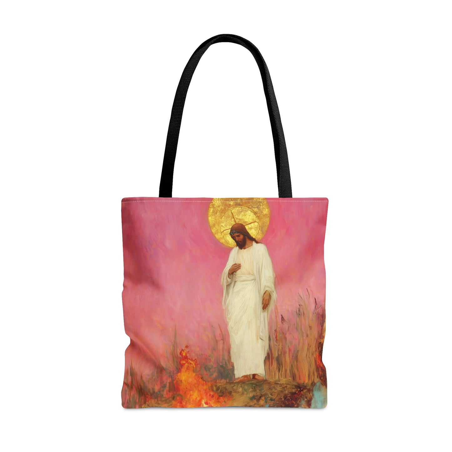 The Stone Cracked Beneath His FeetTote Bag - Large Medium Small Faith Art Bag - Catholic Faith Purse - Double Sided