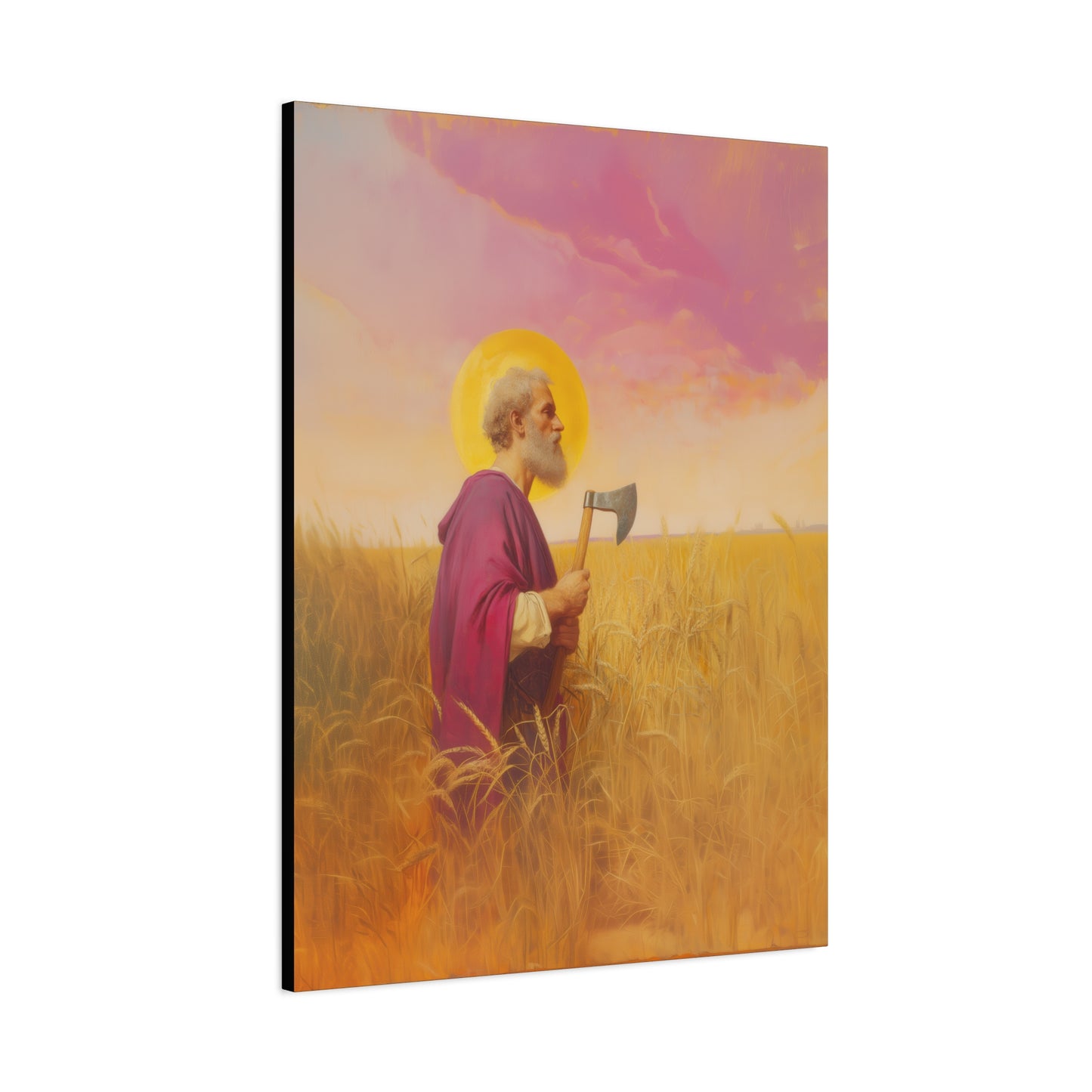 Saint Matthias -  Museum Wrapped Canvas - Sanctified Souls Print - Religious Art for your Home - Catholic Patron Saint Art