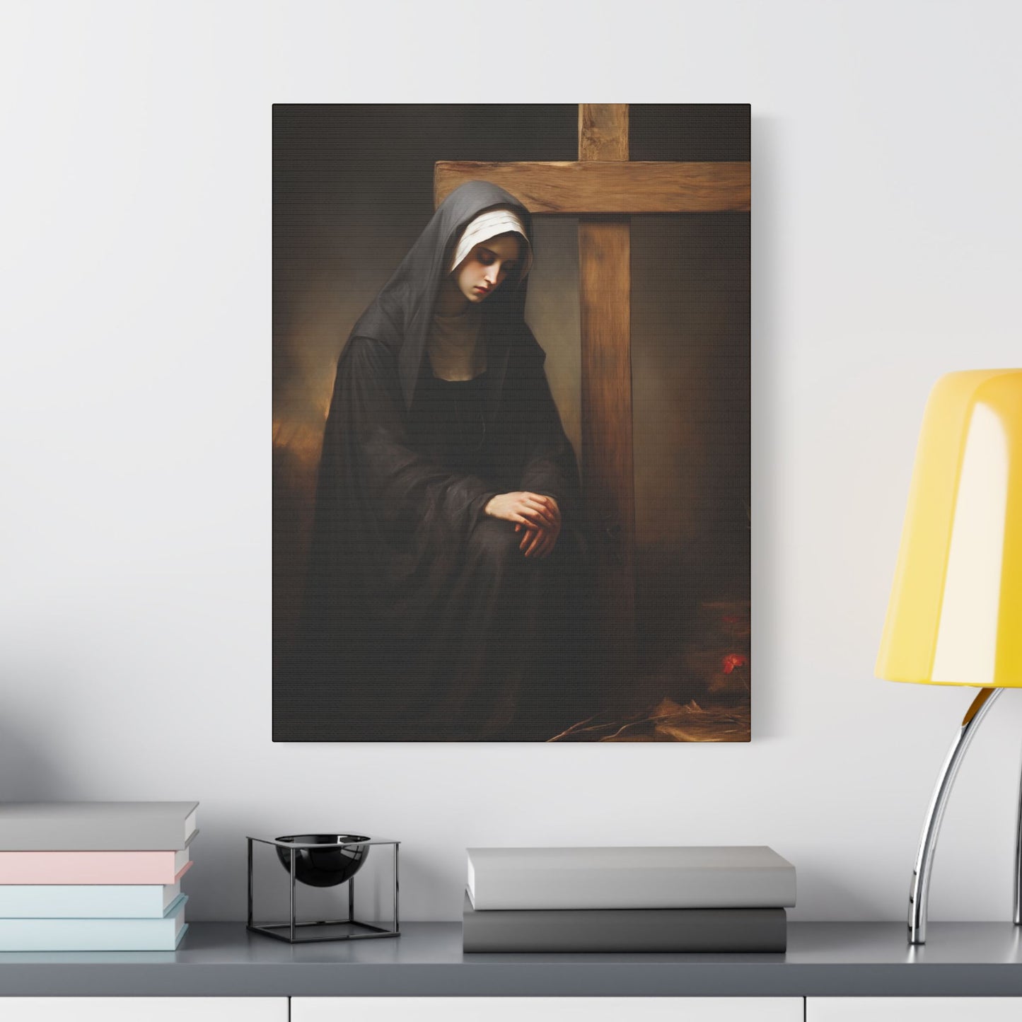 Saint Clare of Montefalco Canvas Print - Multiple Sizes - Catholic Home art - Gallery Wrapped Canvas - Sanctified Souls Print