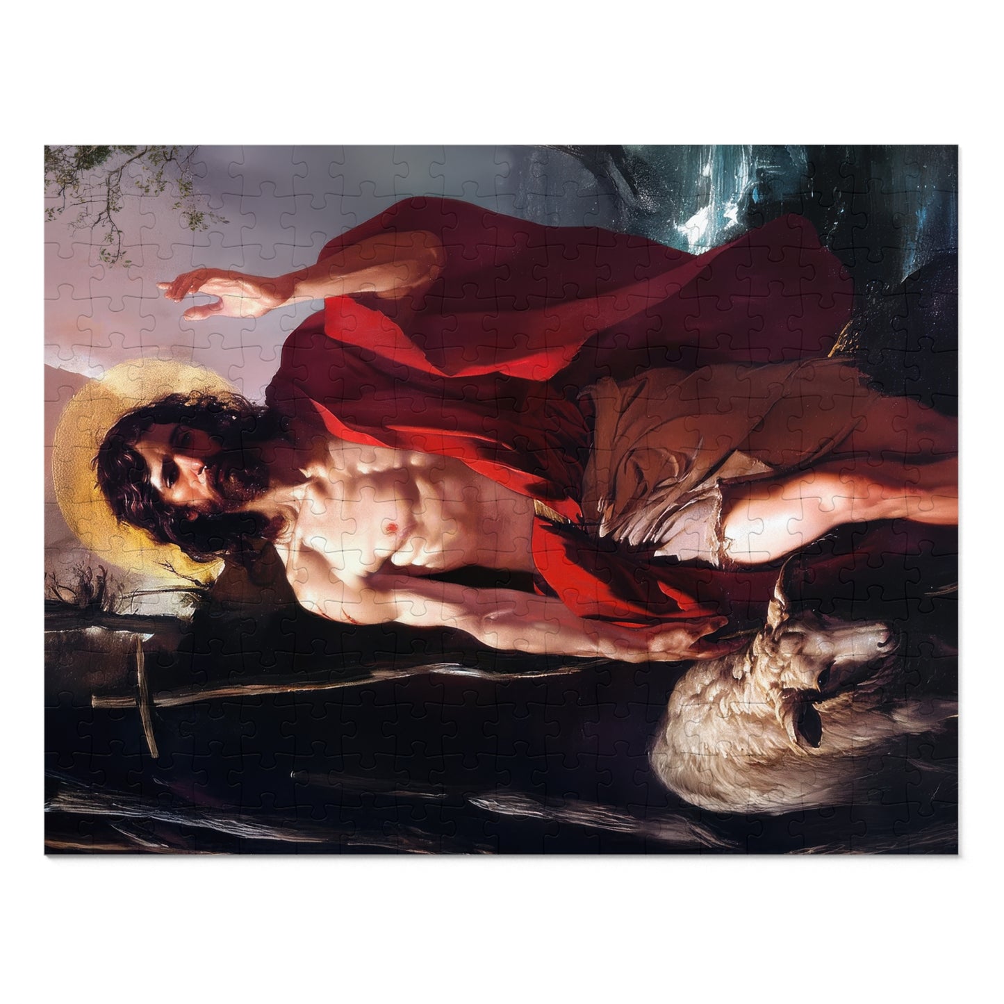 Saint John the Baptist  - Puzzle and Keepsake Tin - Religious Jigsaw Puzzle (30, 110, 252, 500,1000) - Gift for Catholic Families