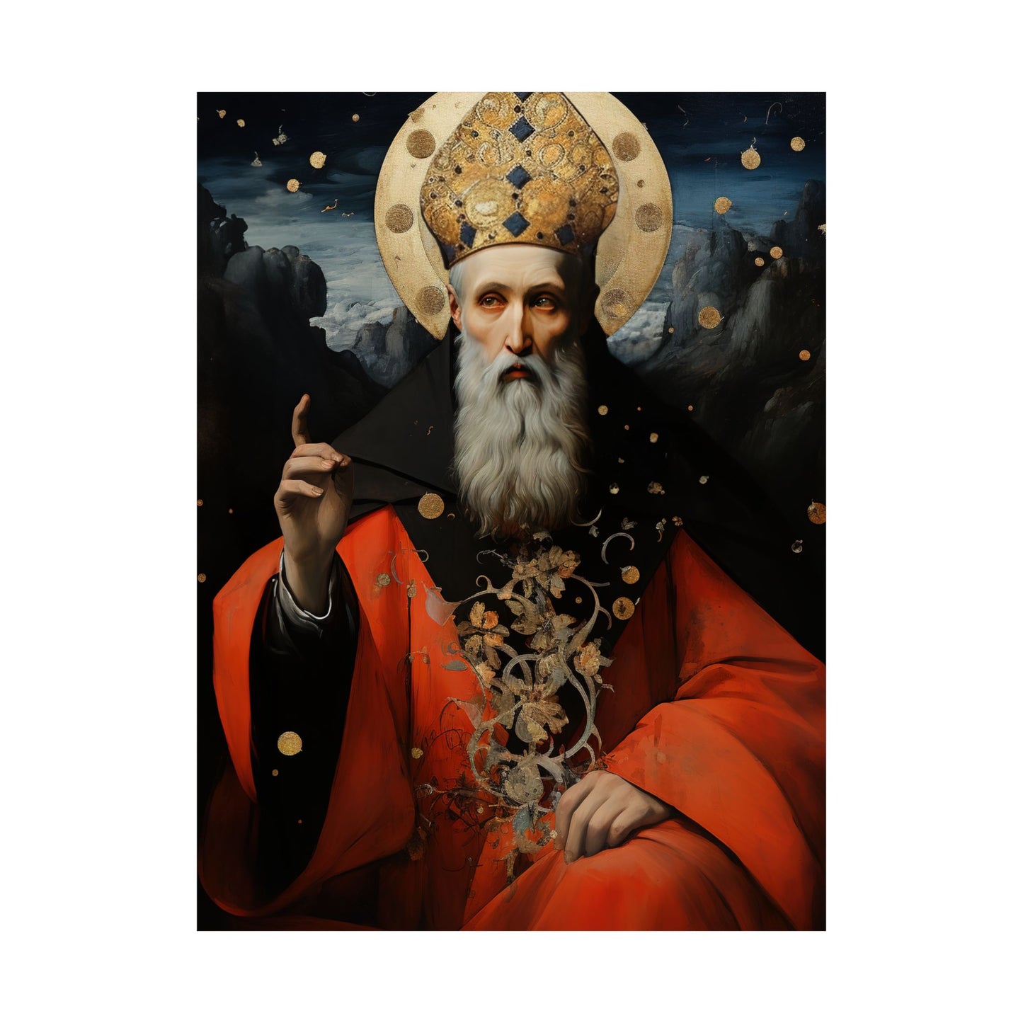 Saint Augustine of Hippo - Sanctified Souls Print - Multiple Sizes - Premium Matte Vertical Posters