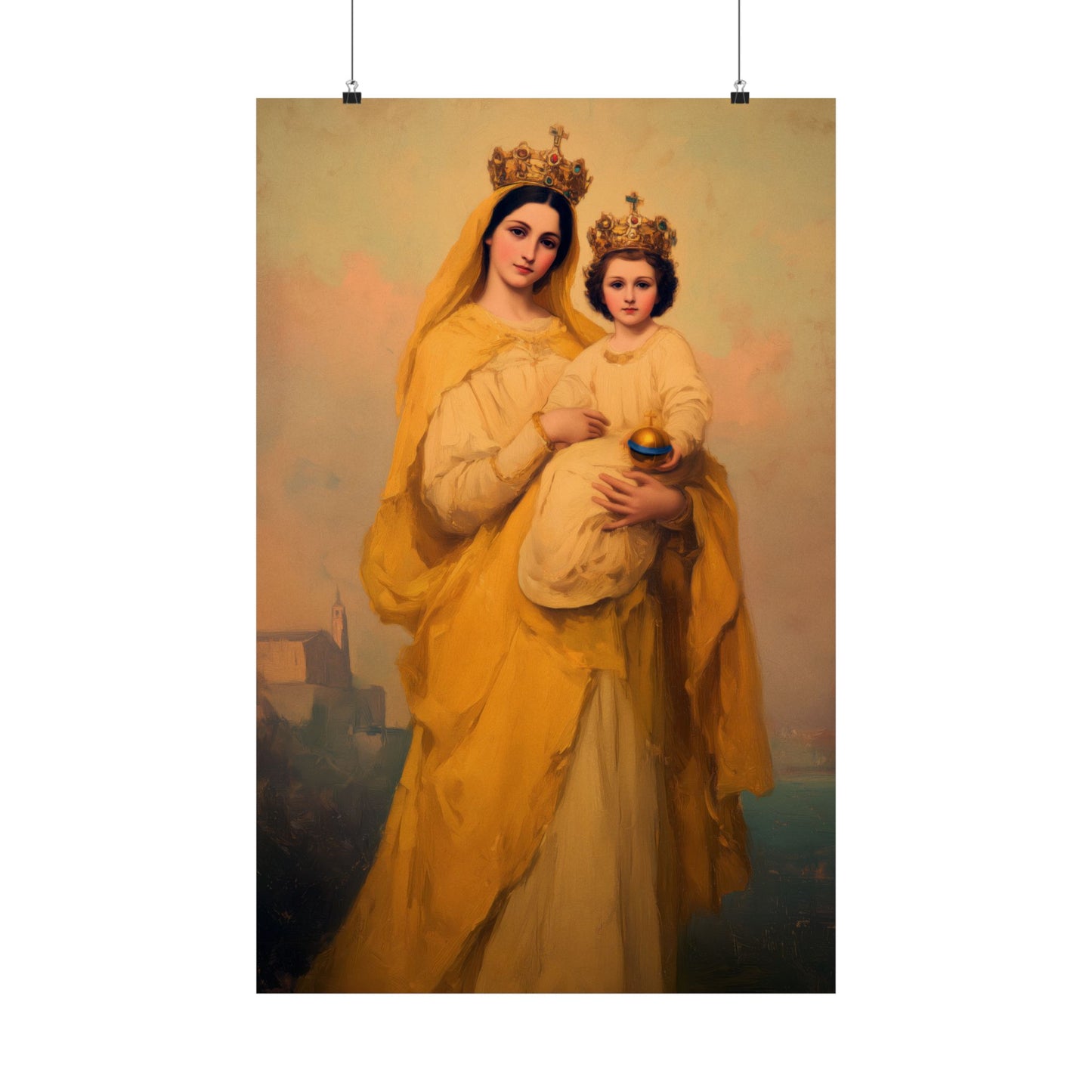 Our Lady of Prompt Succor - Sanctified Souls Print - Multiple Sizes - Premium Matte Vertical Posters
