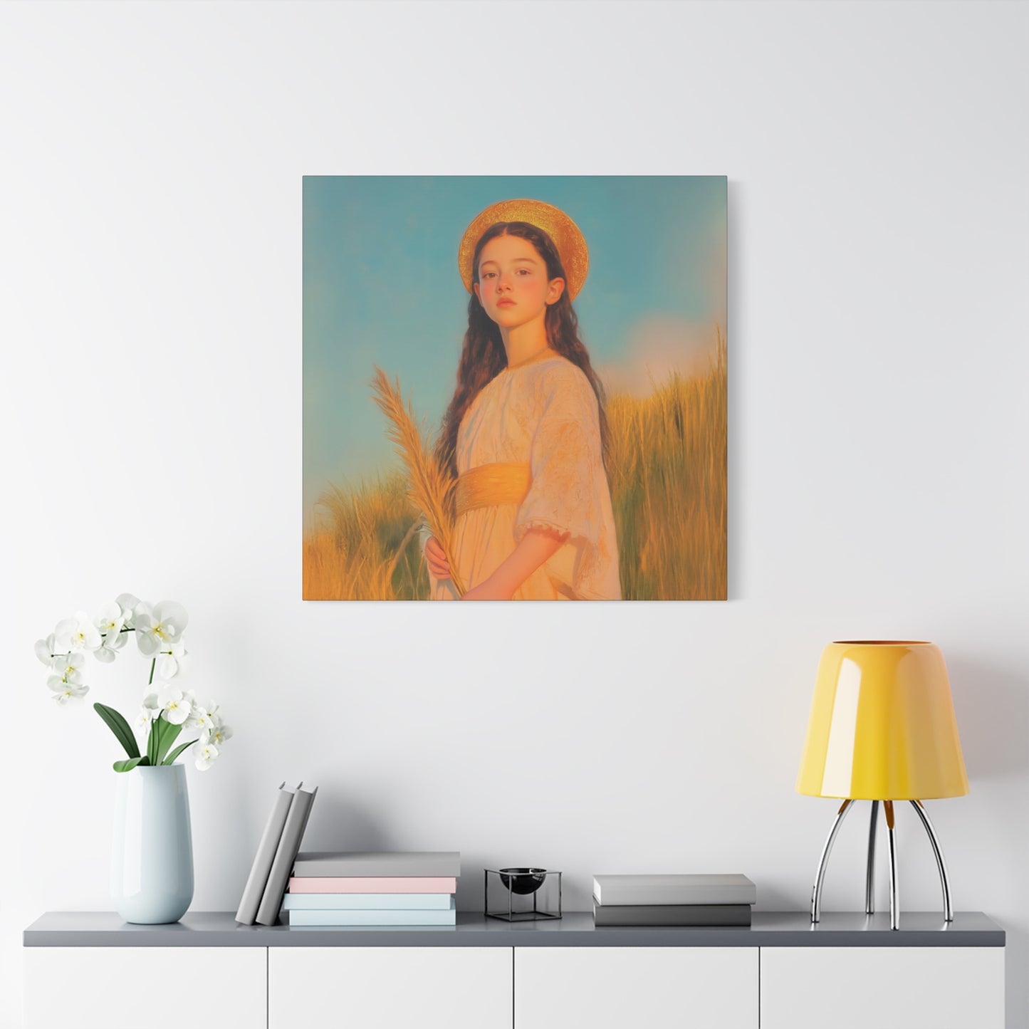 Saint Faith - Multiple Sizes - Catholic Home art - Museum Wrapped Canvas - Sanctified Souls Print - Martyr Saint