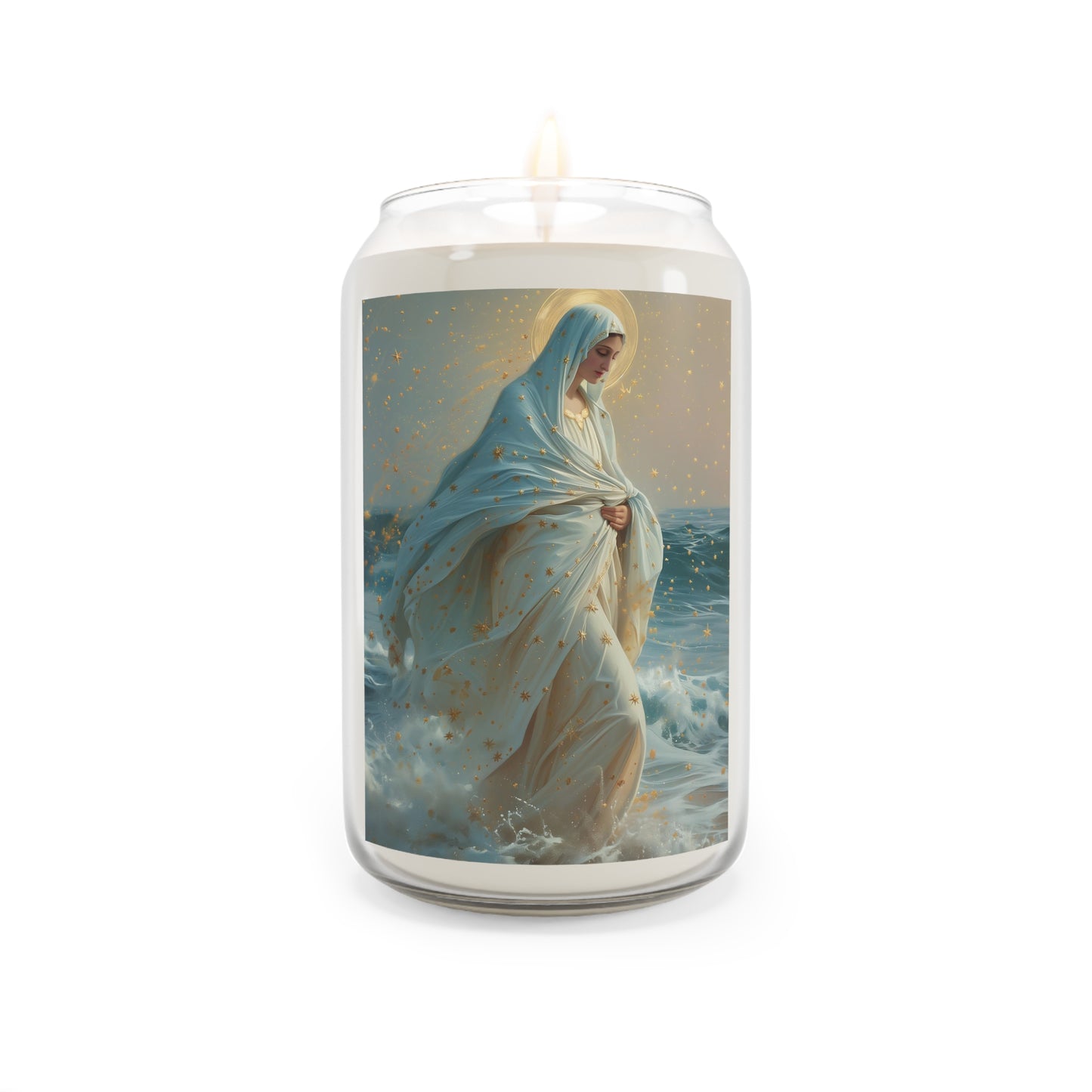Guiding Light - Our Lady, Star of the Sea - Scented Prayer Candle, 13.75oz - Tall Size - Religious Prayer Candle