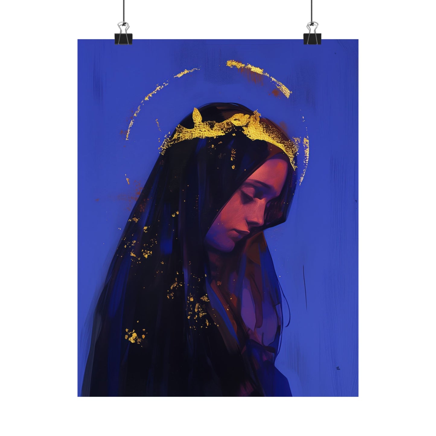Mary, Mother of God - Queen of Heaven and Earth Poster Print - Sanctified Souls Print - Multiple Sizes - Premium Posters - Catholic Art